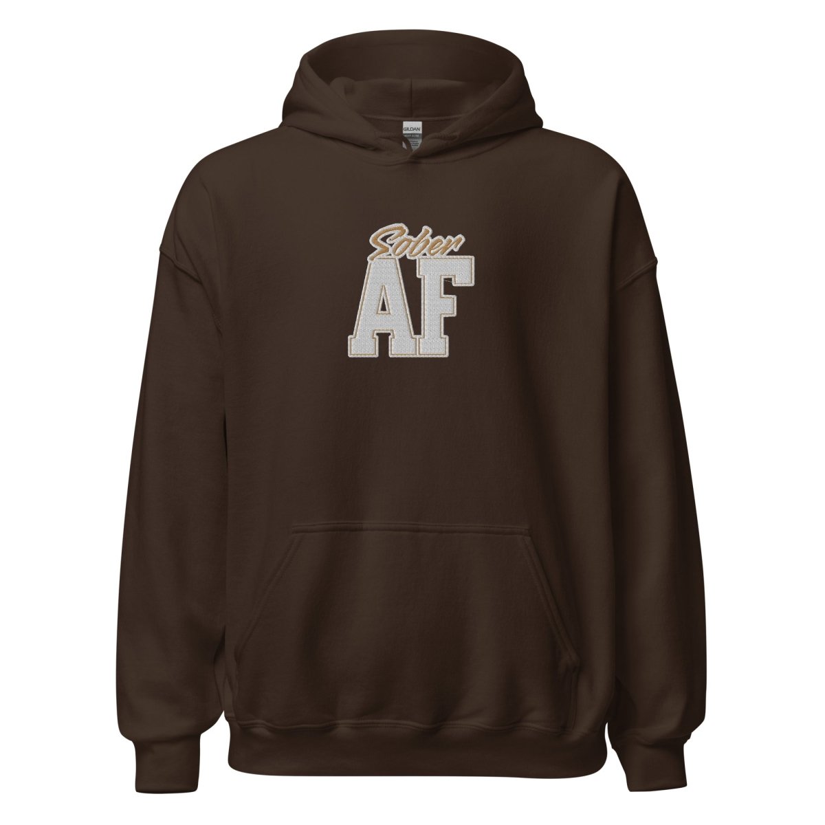 Sober AF Premium Embroidered Unisex Hoodie - Soft Cotton Pullover Sweatshirt for Men & Women | Perfect for Casual Wear, Street Style & Everyday Comfort