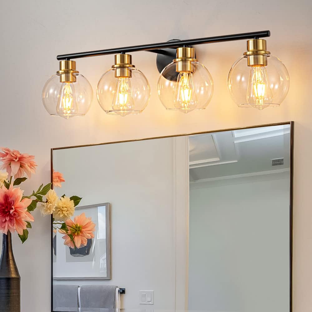 Modern 4-Light Bathroom Vanity Lighting - 29.5