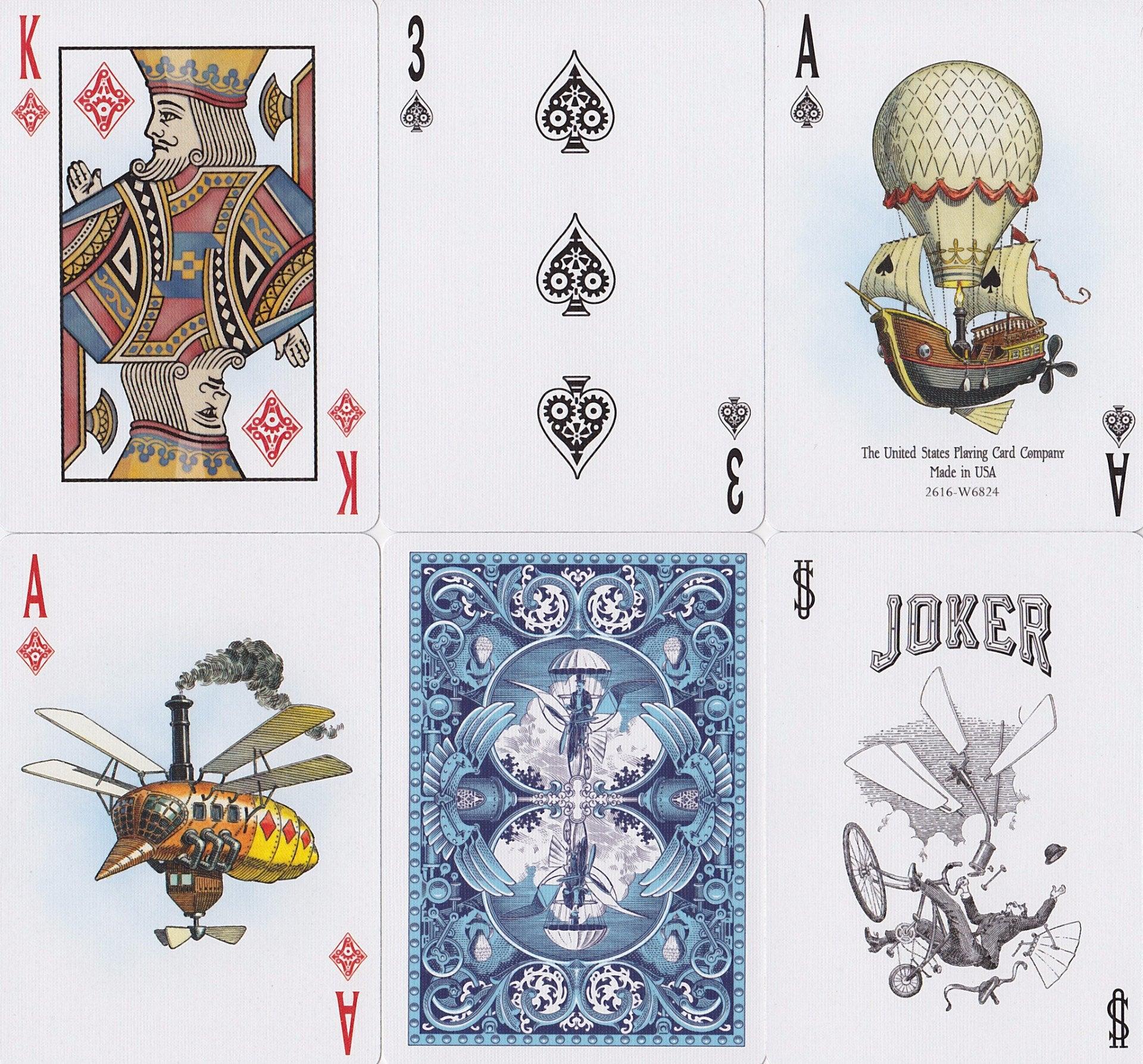 Bicycle® Flying Machines Playing Cards - Premium Deck for Magic Tricks, Cardistry & Poker Games - Perfect for Magicians, Card Enthusiasts & Game Nights