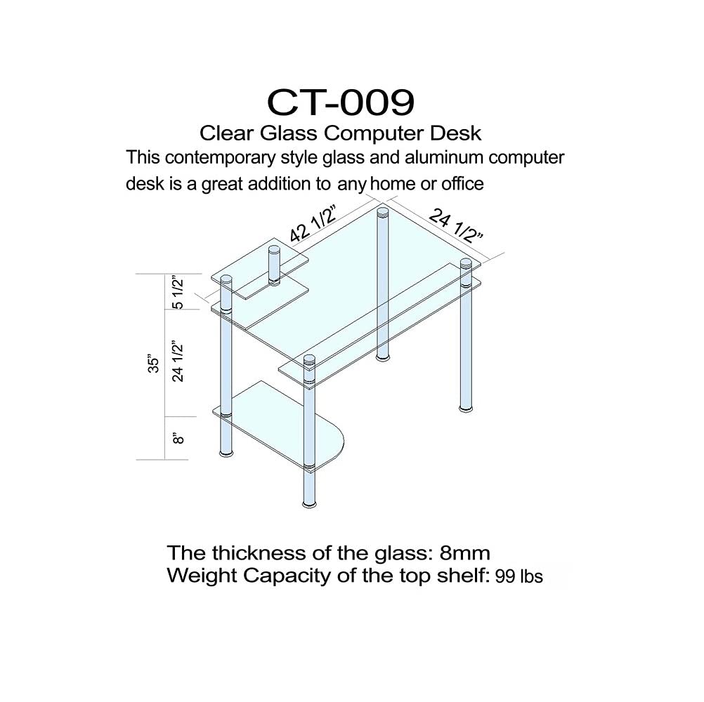 Doynton Keyboard Tray Desk - Ergonomic Under Desk Solution for Office & Gaming