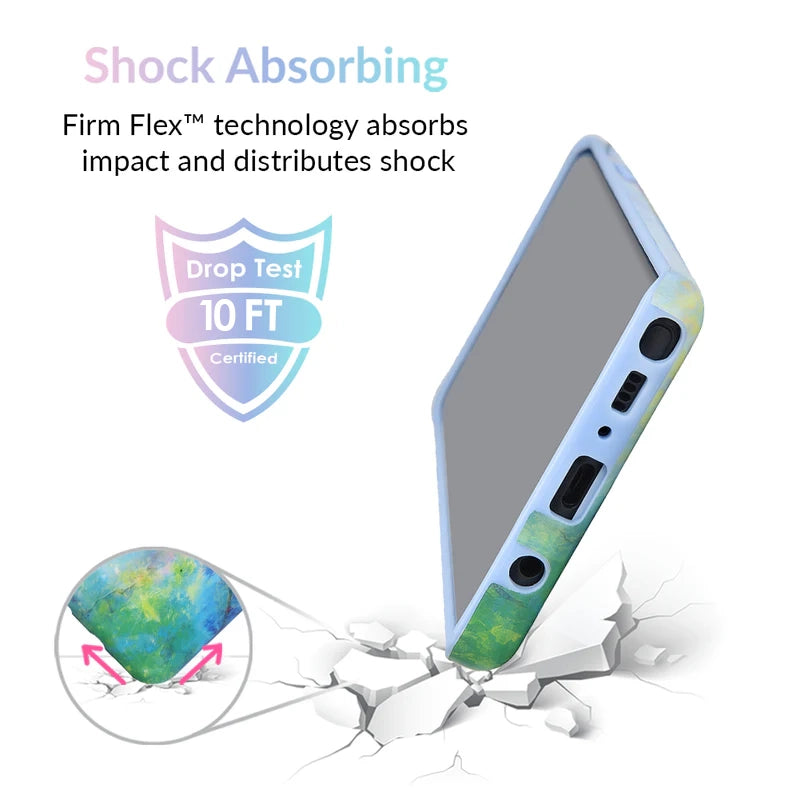 Blue Opal Samsung Galaxy Case - Protective Phone Cover for Galaxy S21/S22/S23 - Durable Slim Fit with Shock Absorption - Perfect for Work, Travel & Everyday Use