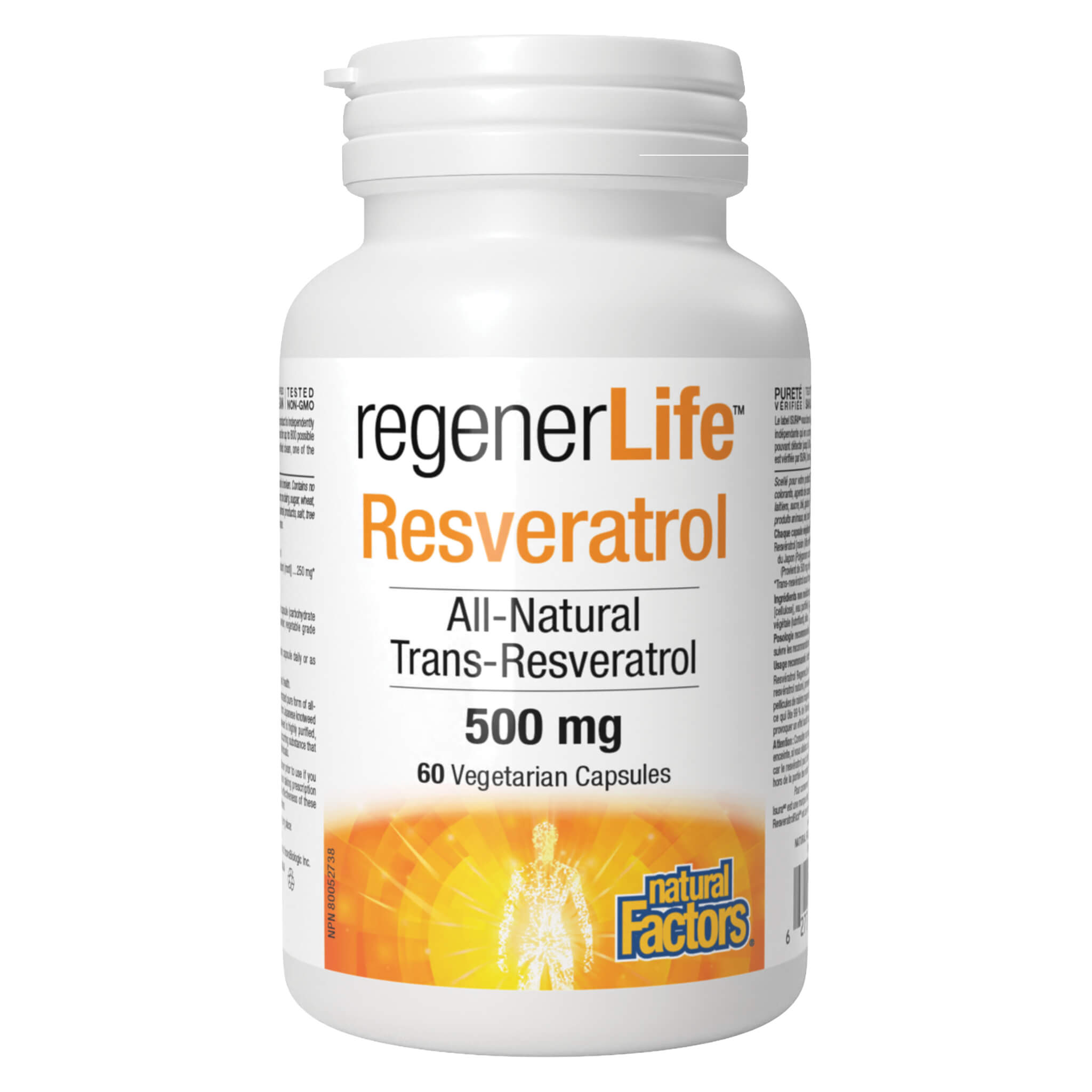 RegenerLife Resveratrol 500mg Supplement - Premium Antioxidant Support for Heart Health & Anti-Aging - Perfect for Daily Wellness Routine & Cellular Protection