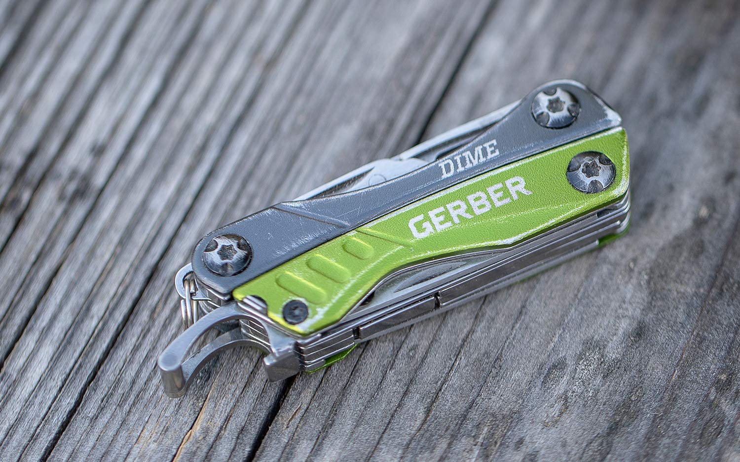 Gerber Gear Dime 12-in-1 Mini EDC Multitool with Needle Nose Pliers, Pocket Knife & Bottle Opener - Compact Keychain Multi-Tool for Everyday Carry, Outdoor Adventures & Emergency Preparedness - Green