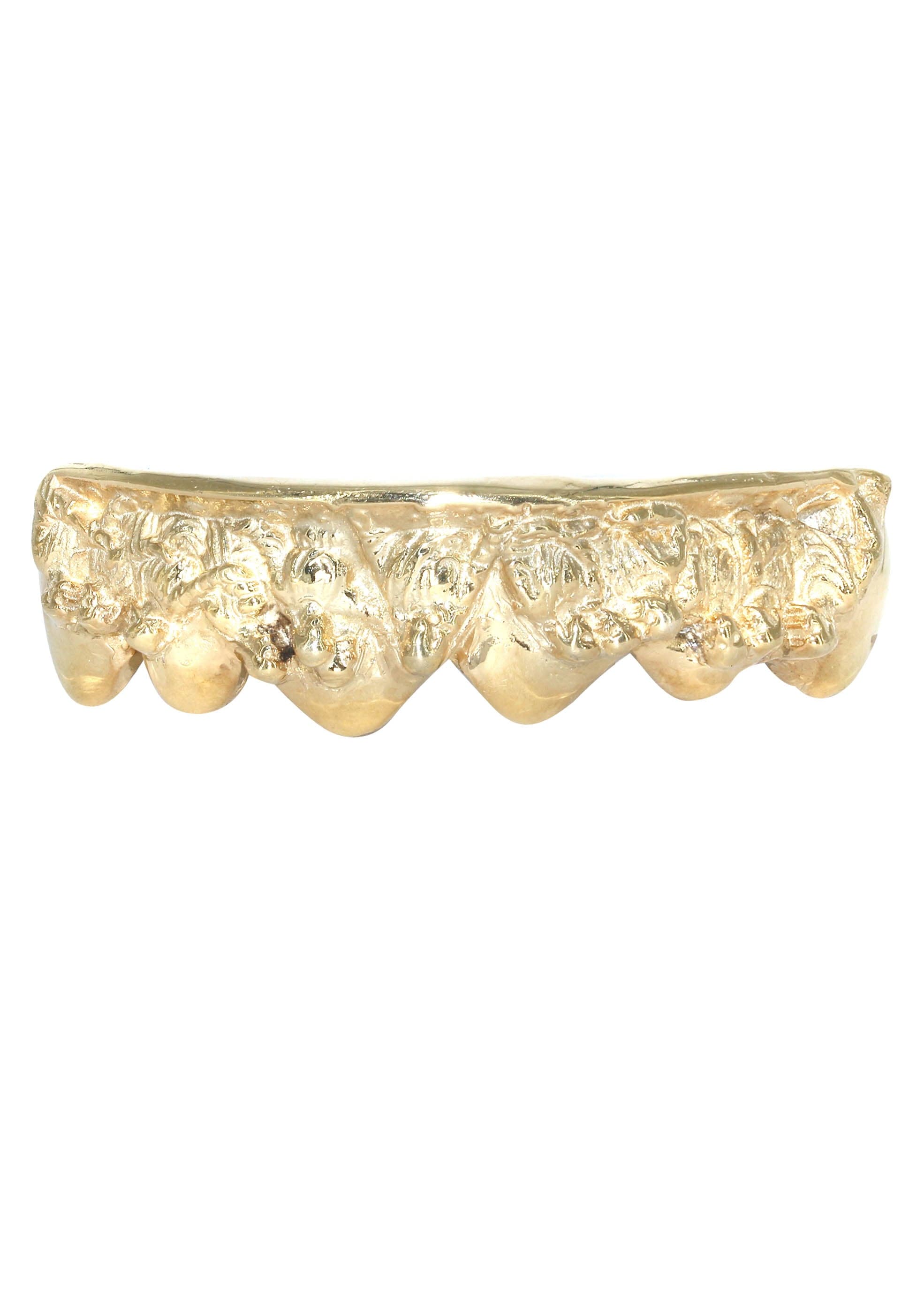 6 Teeth Diamond Puff Grillz - Iced Out Gold & Silver Hip Hop Grillz for Men & Women - Perfect for Rappers, Parties & Special Occasions