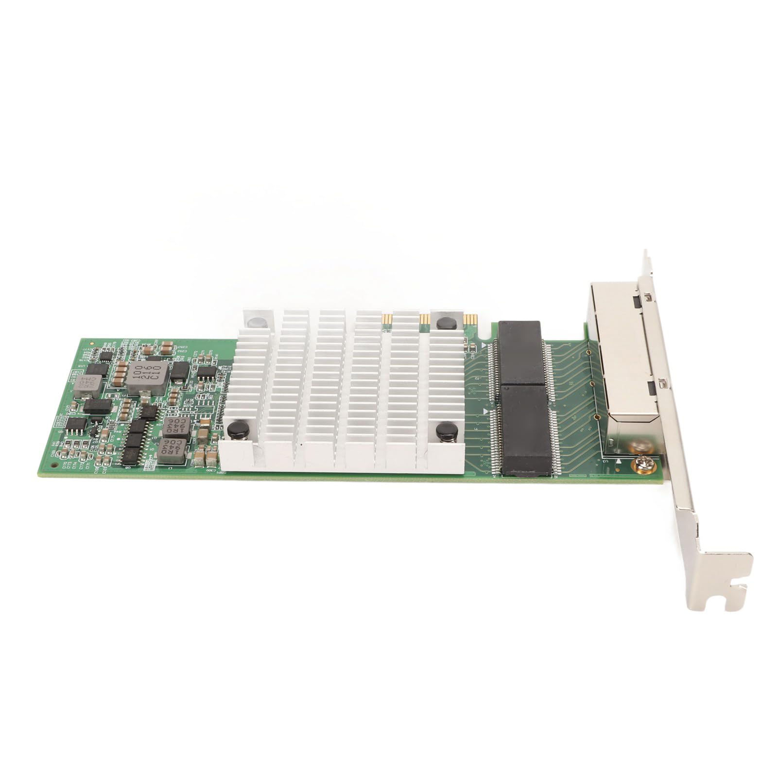 4 Port Gigabit Ethernet PCIe Network Card with Large Aluminum Heat Sink, Gold-Plated RJ45 Ports for Desktop PC & Server - High-Speed Stable Connection for Gaming/Streaming/Data Center/Office Use
