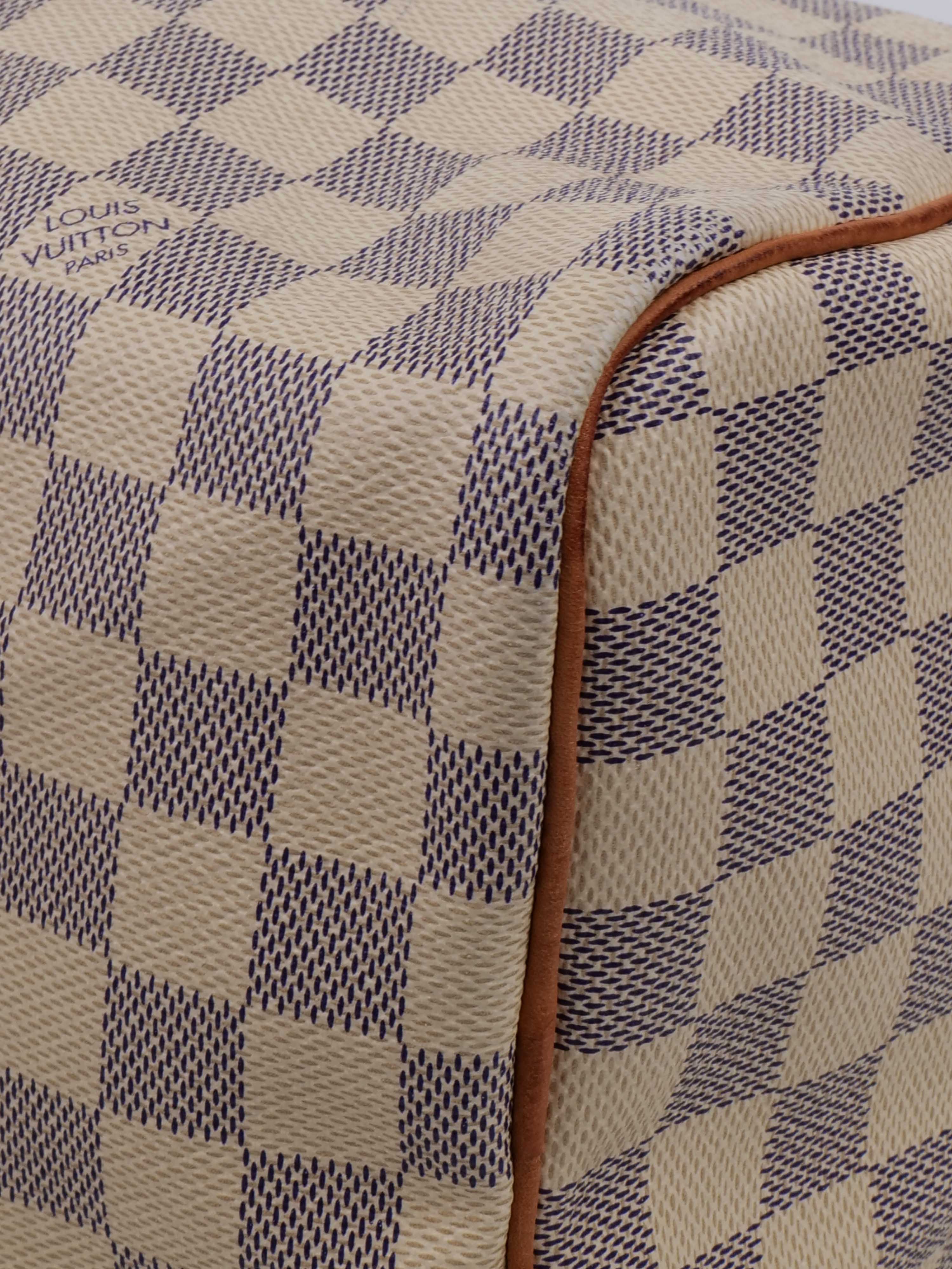 Louis Vuitton Damier Azur Speedy 30 Handbag - Luxury Designer Crossbody Bag for Women, Perfect for Travel, Work & Everyday Use
