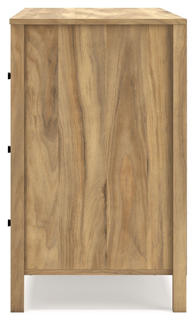 Bermacy Light Brown Six Drawer Dresser - Solid Wood Bedroom Storage Furniture for Clothes & Accessories | Perfect for Master Bedroom, Guest Room & Dorm Organization