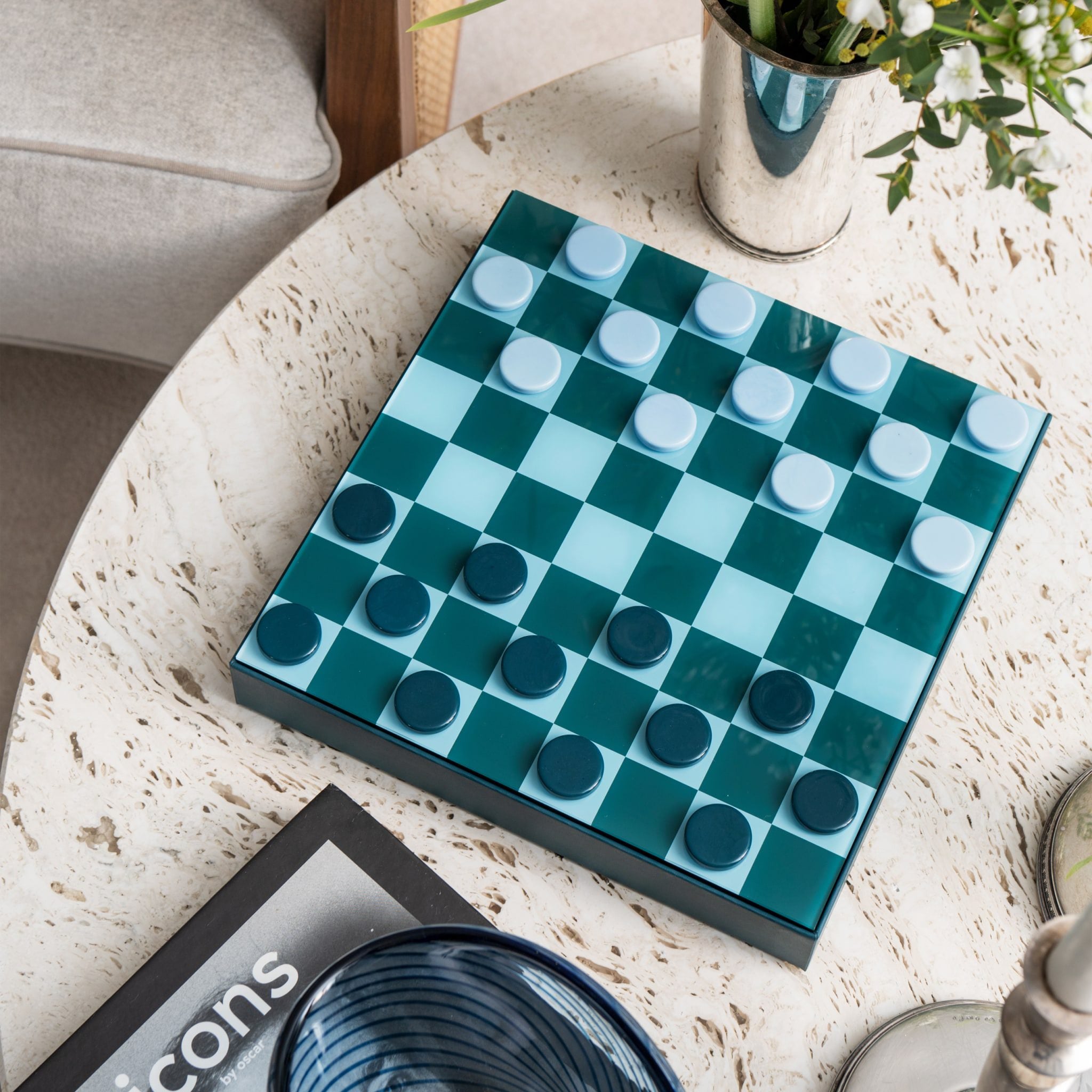 PRINTWORKS Classic Games Checkers Set - Traditional Board Game for Kids & Adults - Perfect for Family Game Nights, Travel & Indoor Entertainment