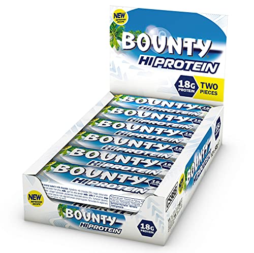 Bounty Hi Protein Bar (12 x 52g) - 18g High Protein Energy Snack with Milk Chocolate & Coconut | Post-Workout Recovery, Healthy On-The-Go Snack for Athletes & Fitness Lovers