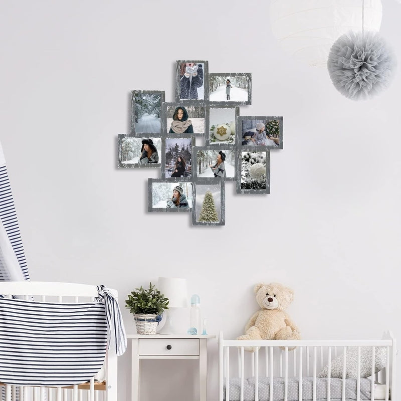 12 Opening Collage Picture Frame for Wall Decor - Display Family Photos, Memories & Artwork in Living Room, Bedroom or Office