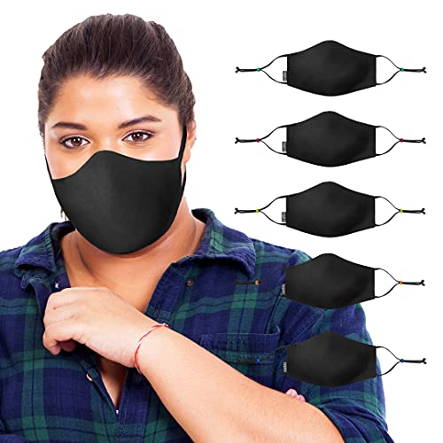 SCHOOL MASKPACK Teen/Adult XXL Reusable Cloth Face Mask Set - Liquid Repellent, Washable, Comfortable for School, Work & Travel - Back to School Supplies & Daily Protection
