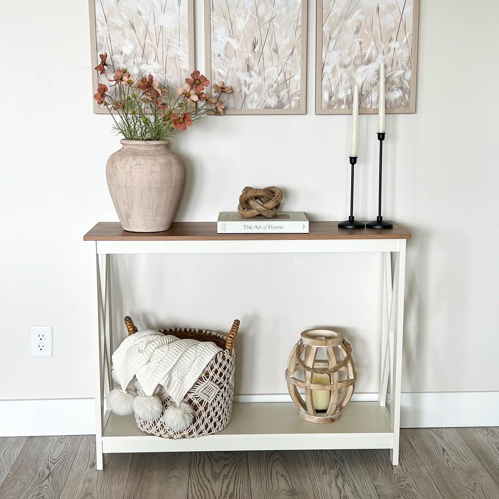 PHI VILLA Modern Console Table - Slim Entryway Table for Hallway, Living Room | Perfect for Small Spaces, Home Decor & Storage Solution