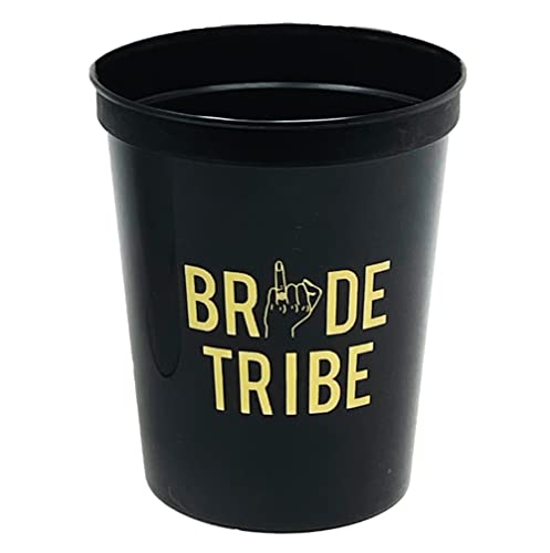 10 Pack - Bride Tribe w/ Finger (Black/Gold)