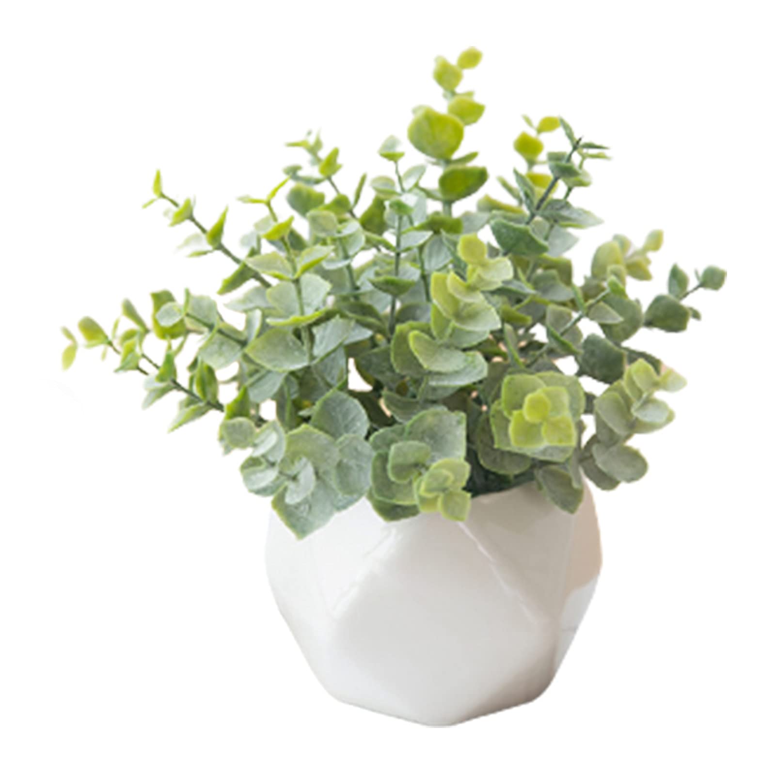 Mosichi Realistic Artificial Flower Potted Plant - Fake Plastic Geometric Rhombus Home & Garden Decor for Living Room, Office, Wedding Centerpiece