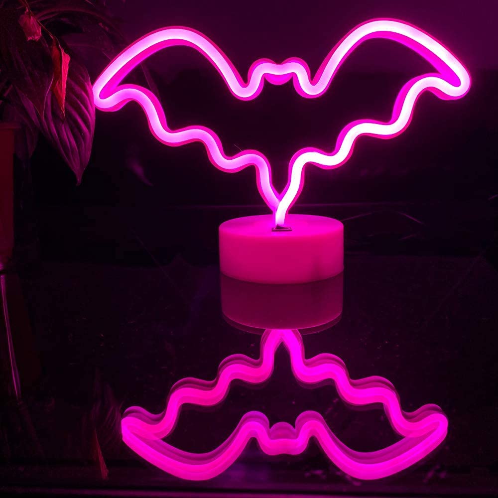 LED Cat Night Light - USB/Battery Powered Wall Decor for Kids Bedroom & Nursery
