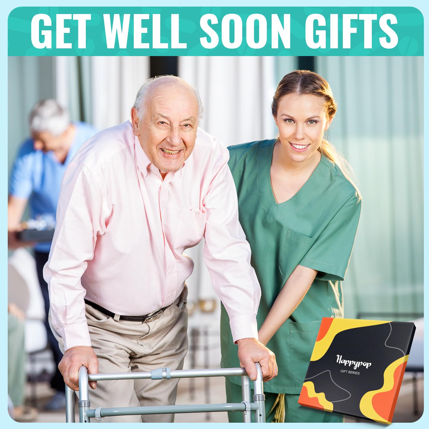 HappyPop Get Well Soon Gifts for Women & Men - Thoughtful Post-Surgery & Chemotherapy Recovery Socks - Comfortable Hospital Stay & Home Healing Gifts