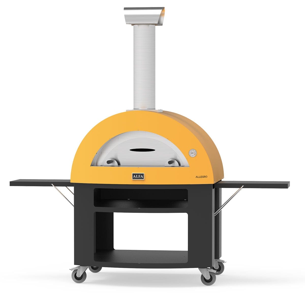 **Alfa Allegro Wood Fired Pizza Oven with Cart – Portable Outdoor Pizza Maker for Backyard, Patio & Camping – Authentic Italian Pizza Oven for Home Use**