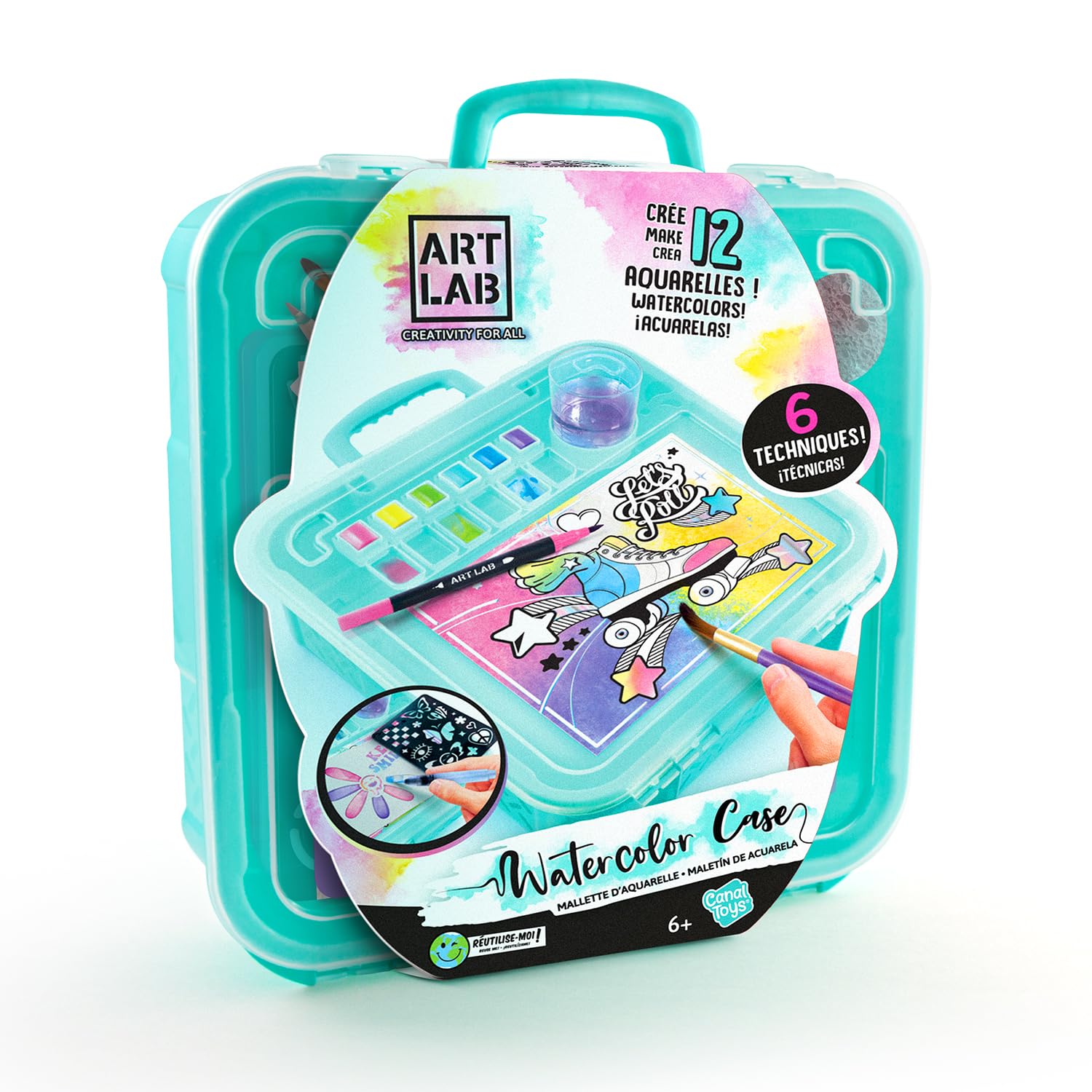 Canal Toys Art Lab Watercolor Painting Set - Portable Travel Watercolor Kit for Kids & Adults - Perfect for Artists, Beginners, and Creative Activities at Home, School, or Outdoors