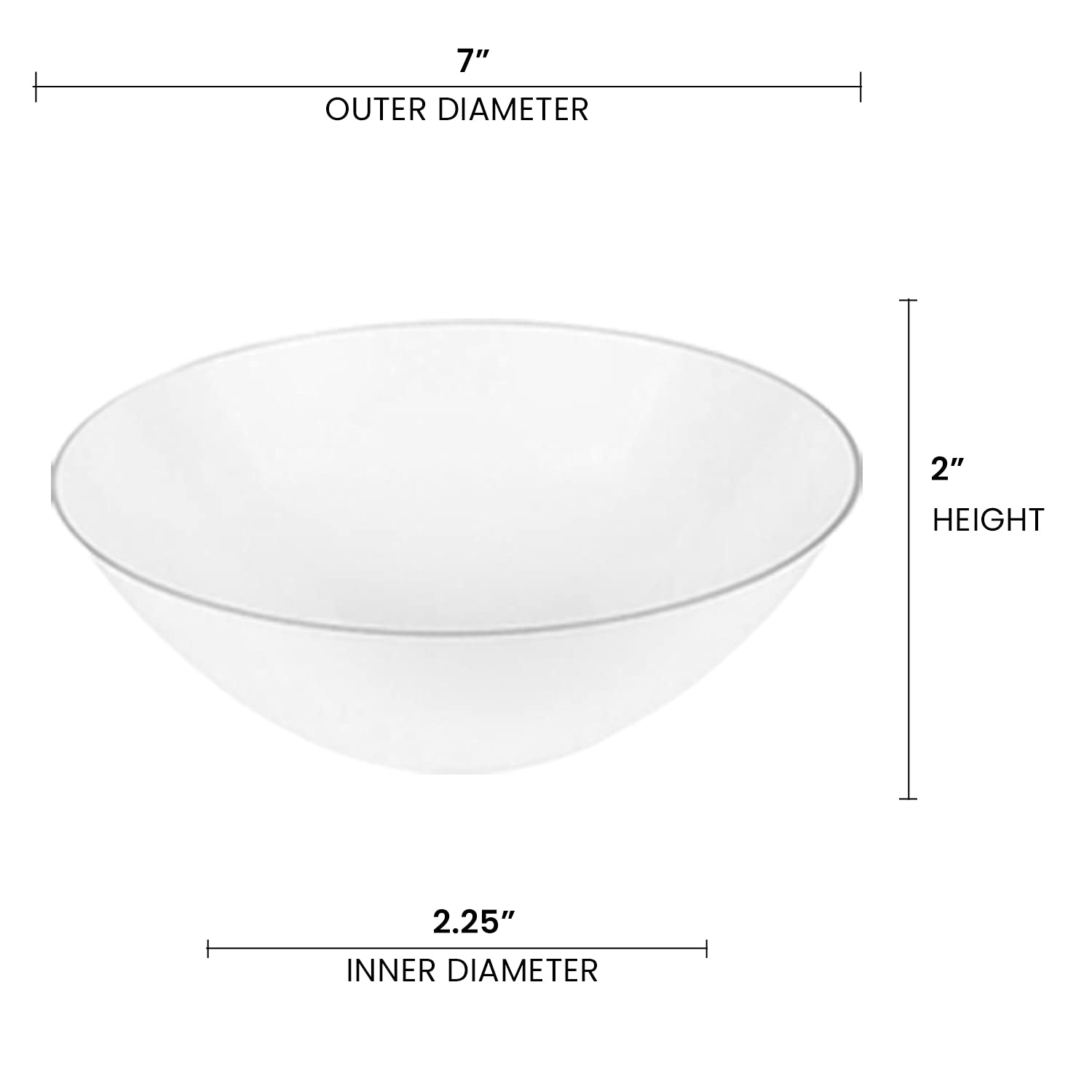 Eco-Friendly Disposable Plastic Plates with Elegant Rim Design - Bulk Round Dinnerware for Wedding, Birthday Party & Special Events (White & Silver, 16oz Soup Bowls, Pack of 120) - Perfect for Catering, Picnics & Outdoor Gatherings