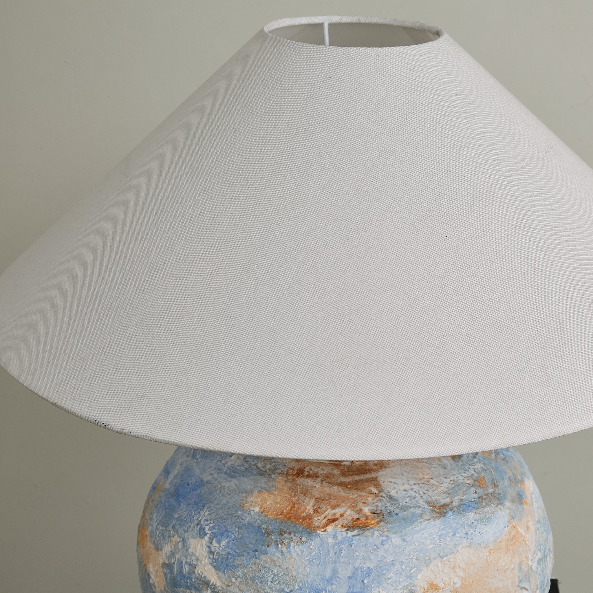 Aquarelle Terra Table Lamp - Modern Ceramic Bedside Lamp with Hand-Painted Design, Warm White Light for Living Room, Bedroom, or Office Decor