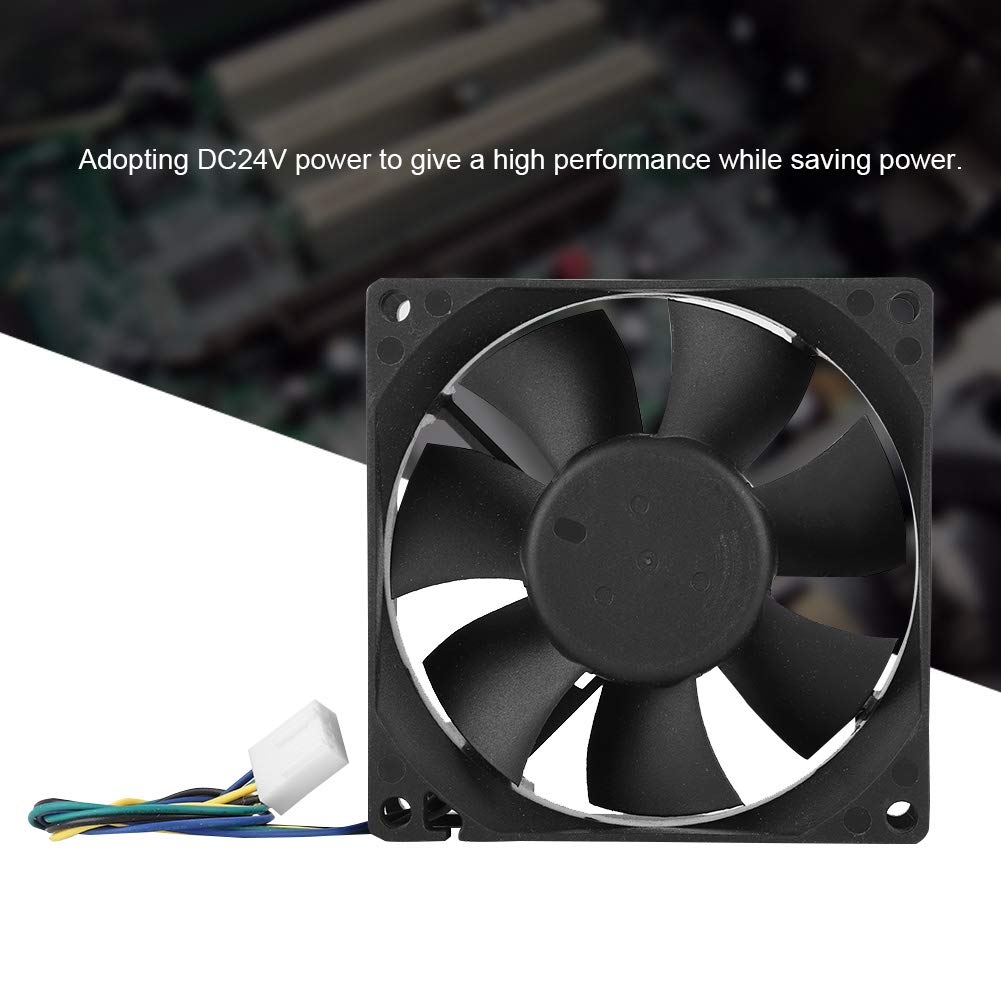 High Performance 80mm 12V PWM Computer CPU Cooling Fan - Ultra Quiet 4 Pin Ball Bearing Case Fan for PC Cooling | Ideal for Gaming PCs, Workstations & Home Office Desktops