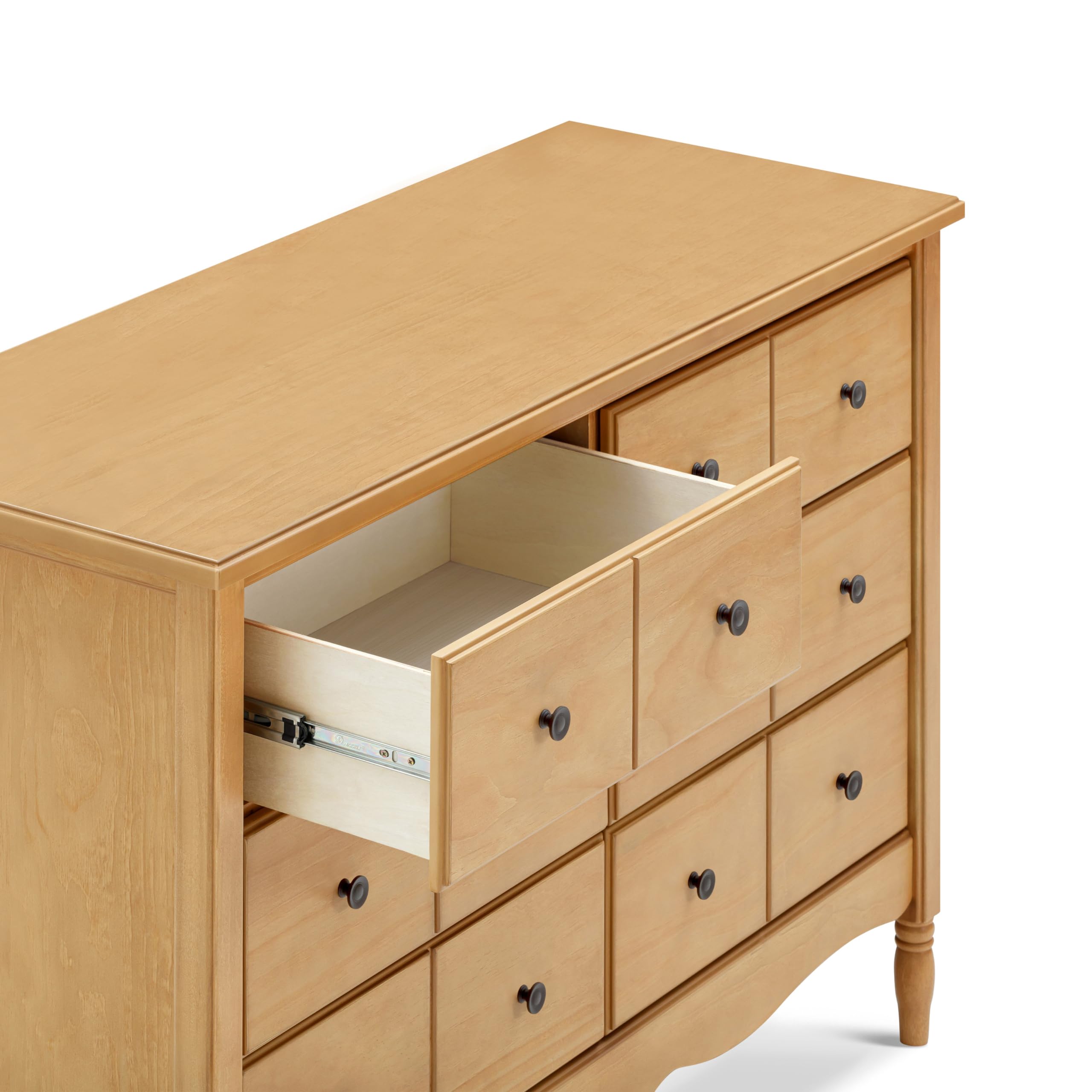 Namesake Liberty 6-Drawer Assembled Dresser in Honey Finish with 2 Sets of Knobs - Modern Bedroom Storage Furniture for Home Organization & Decor