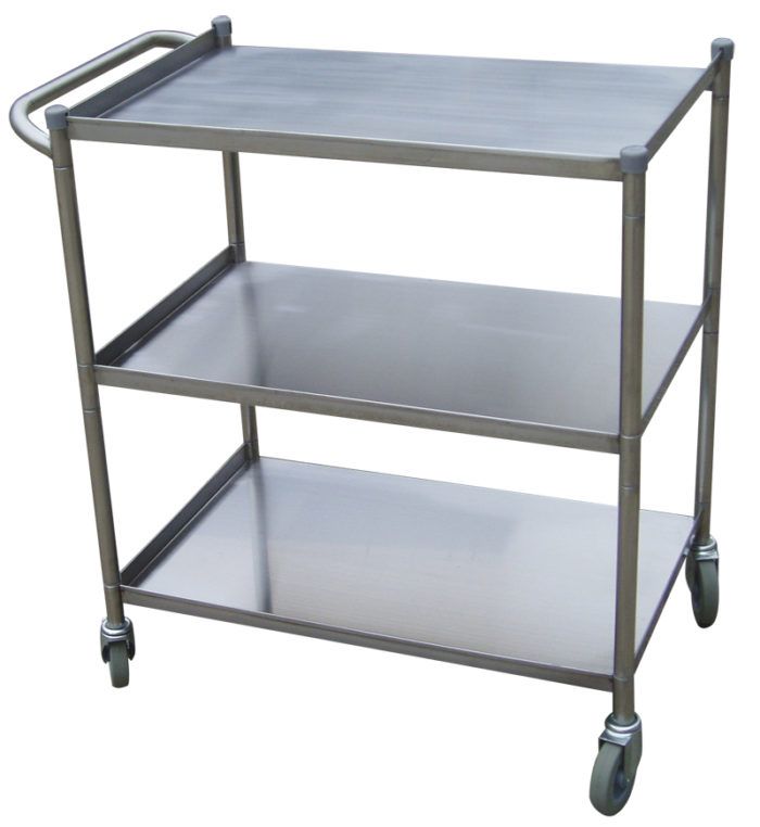 Green World TBUS 1524E Stainless Steel Utility Cart - 15×24 Inch Economy Series with 4