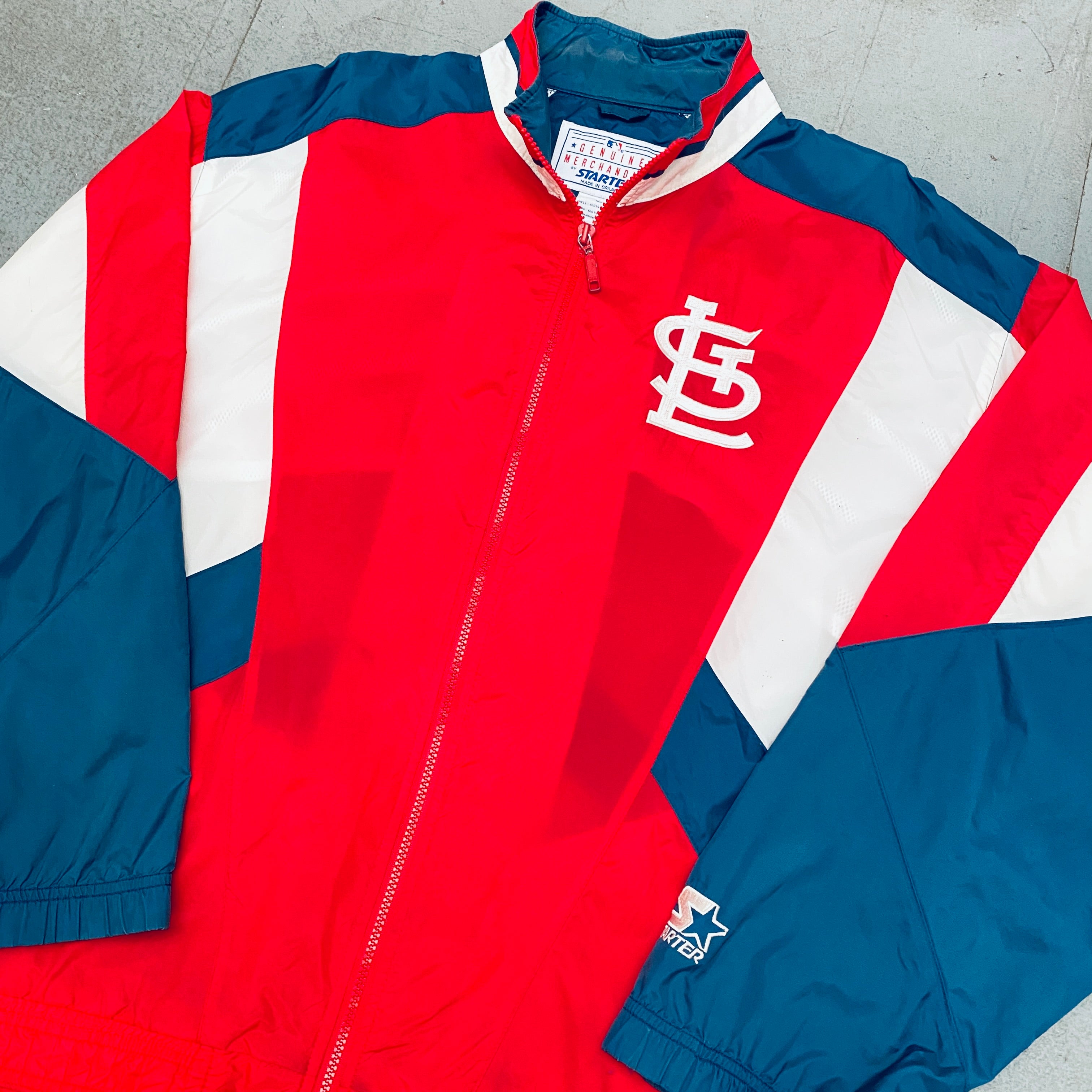 St. Louis Cardinals 1990s Full Zip Starter Windbreaker Jacket - Vintage MLB Baseball Fan Apparel for Men & Women - Perfect for Games, Tailgating & Casual Wear (Large)