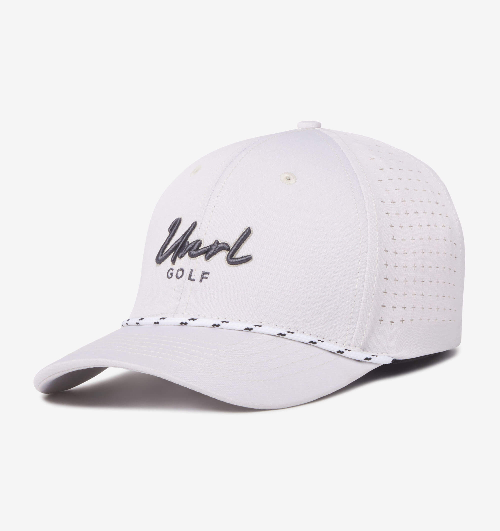 UNRL Golf Rope Script Snapback Hat [Mid Pro] - Stylish Adjustable Baseball Cap for Men & Women - Perfect for Golf, Casual Wear & Outdoor Activities