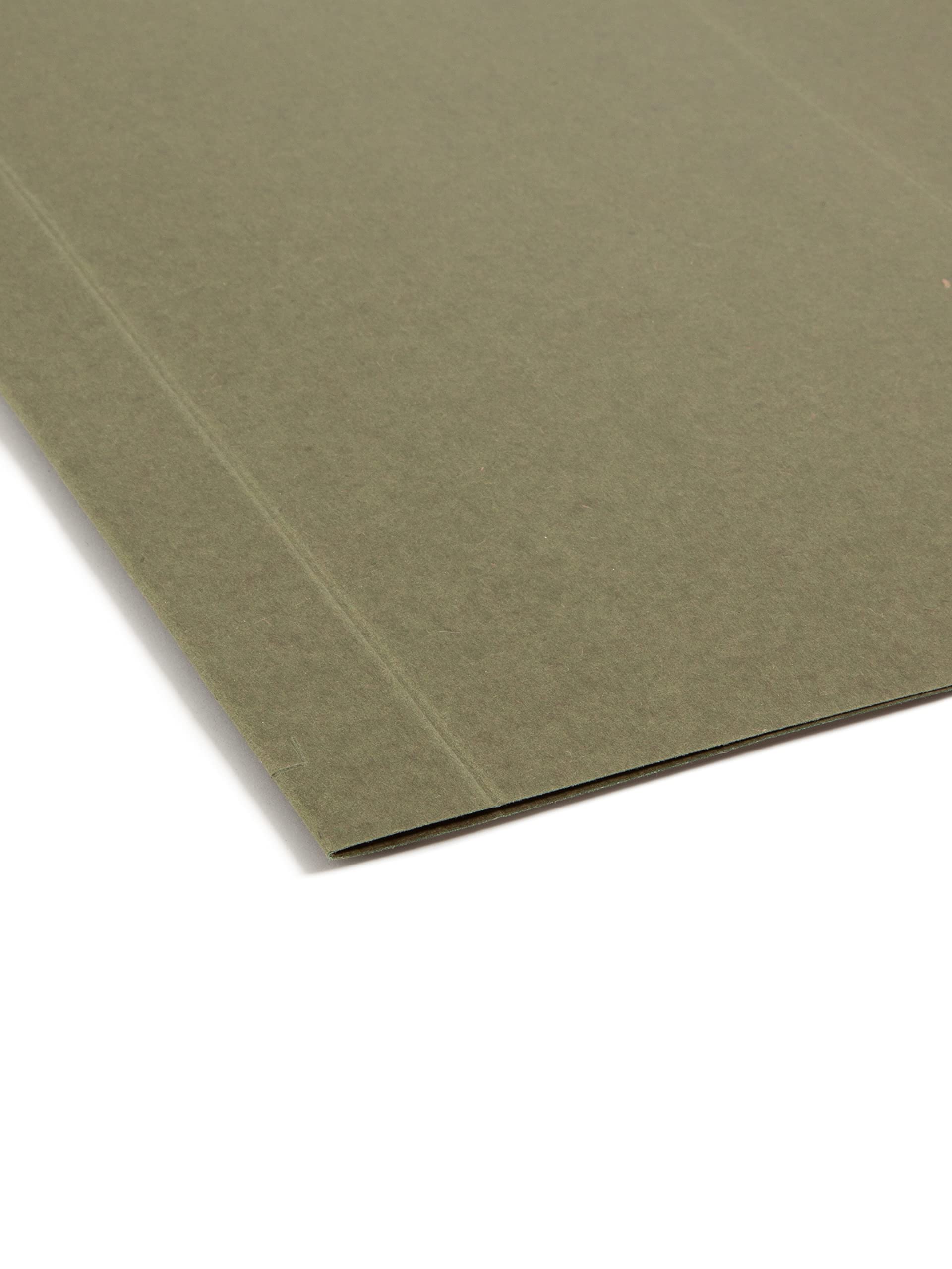 Smead 100% Recycled Box Bottom Hanging File Folders, 2 Inch Expansion, Legal Size, Green, 25-Pack (65095) - Perfect for Office Organization, Document Storage, and Filing Cabinets