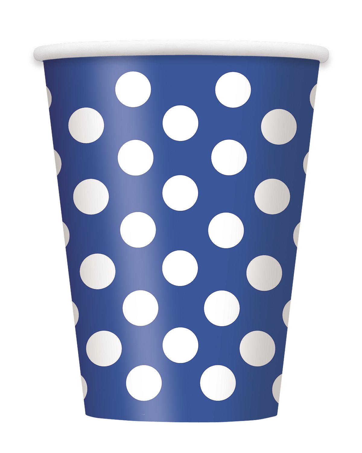Royal Blue Polka Dot Party Paper Cups - 12 Oz (6 Pack) | Elegant Disposable Cups for Birthday, Wedding & Baby Showers | Perfect for Parties, Celebrations & Special Events