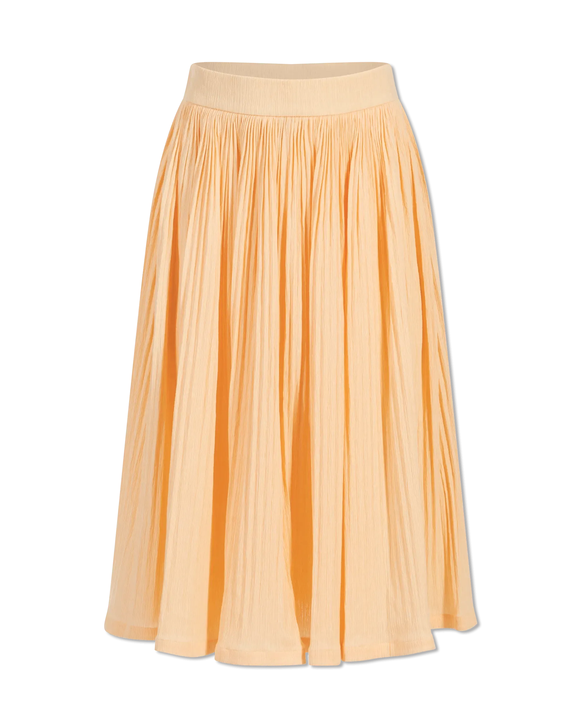 Stylish Accordion Pleat Midi Skirt for Women - Flowy A-Line Knee-Length Skirt with Elastic Waistband - Perfect for Office, Date Night & Spring Outfits