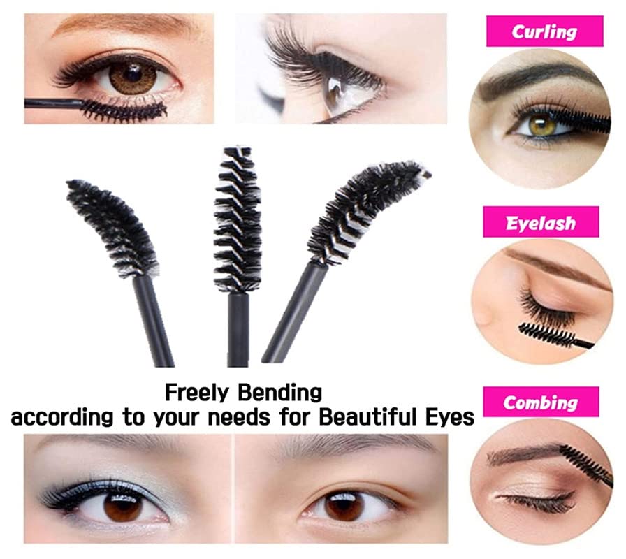 40 Pcs Disposable Mascara Wands - Eyelash Extension & Eyebrow Makeup Brushes - Perfect for Salon, Home, Travel & Outing - Ideal for Lash Artists, DIY Beauty & Touch-Ups