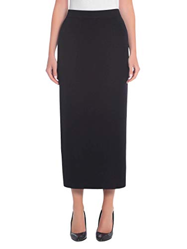 Knit Straight Skirt (Black)