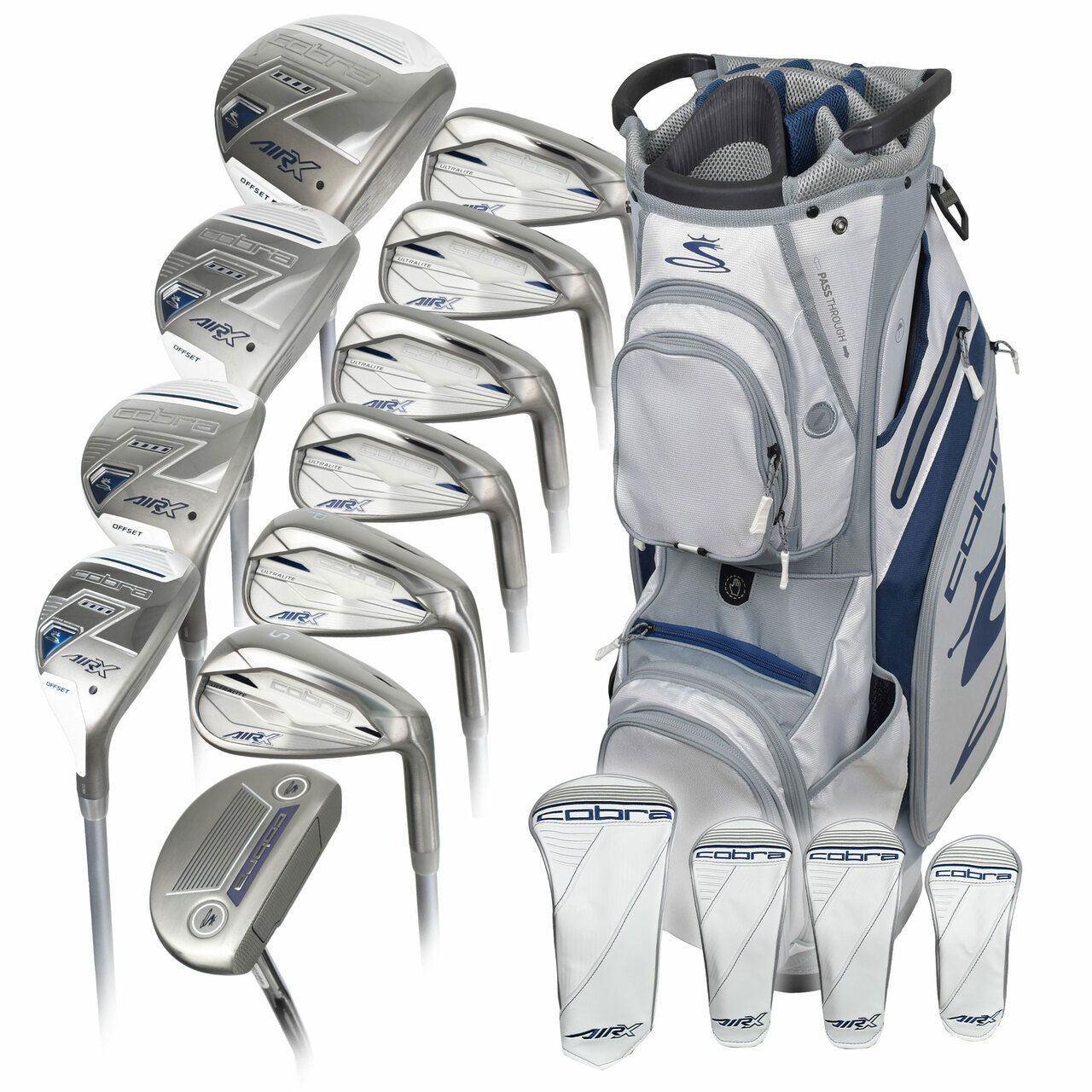 Cobra Air X Women's Right Hand Complete Golf Club Set - Lightweight & Forgiving for Beginners & High Handicappers | Perfect for Driving Range & Course Play