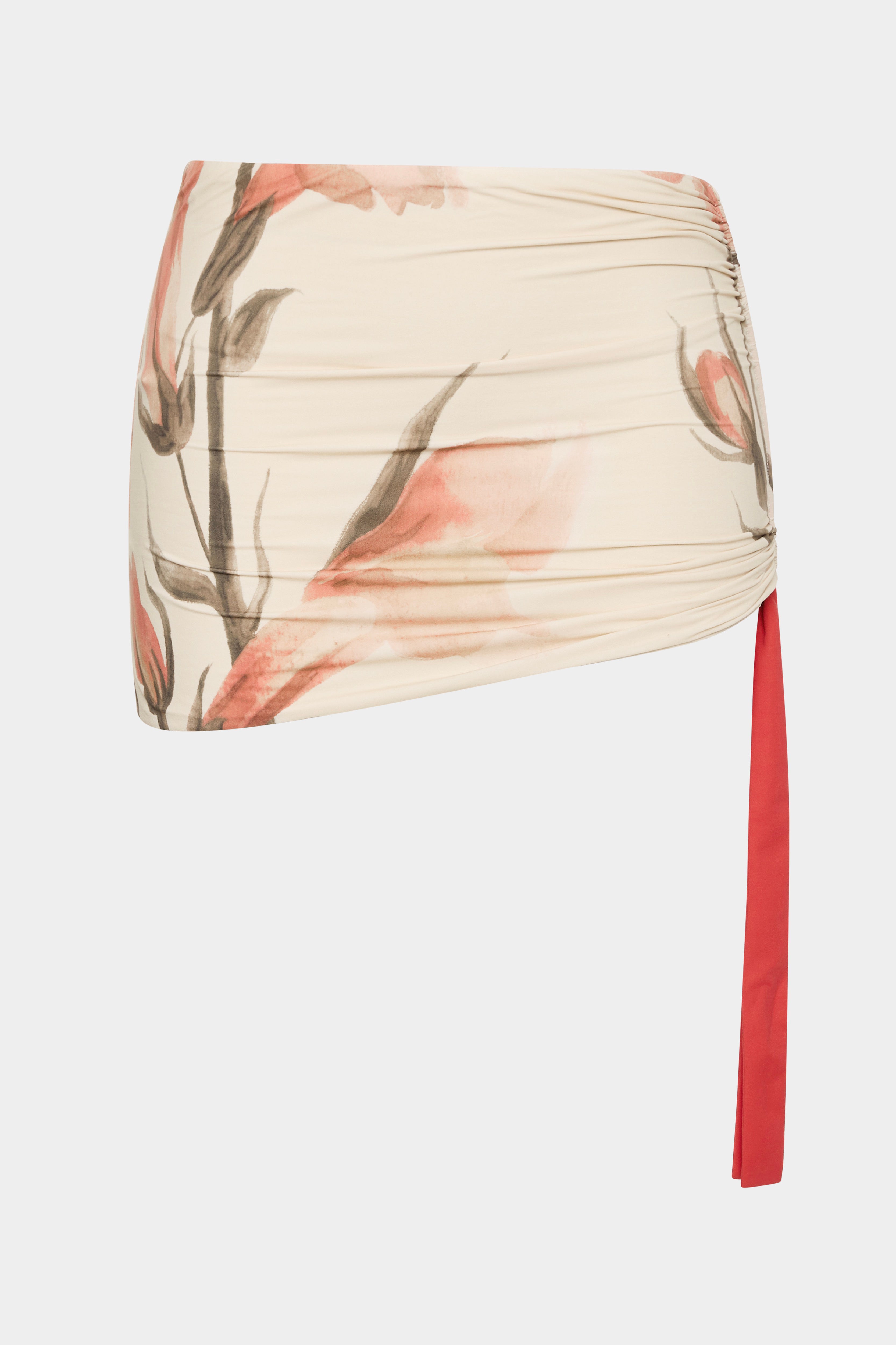 Stylish Hana Mini Skirt with Gladioli Floral Print - Perfect for Summer Outfits, Beach Vacations & Casual Dates