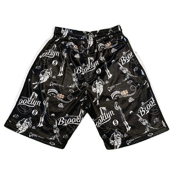 Men's Brooklyn Basketball Flow Shorts - Breathable Quick-Dry Athletic Shorts for Basketball, Running & Gym Workouts - Perfect for Training, Casual Wear & Outdoor Sports