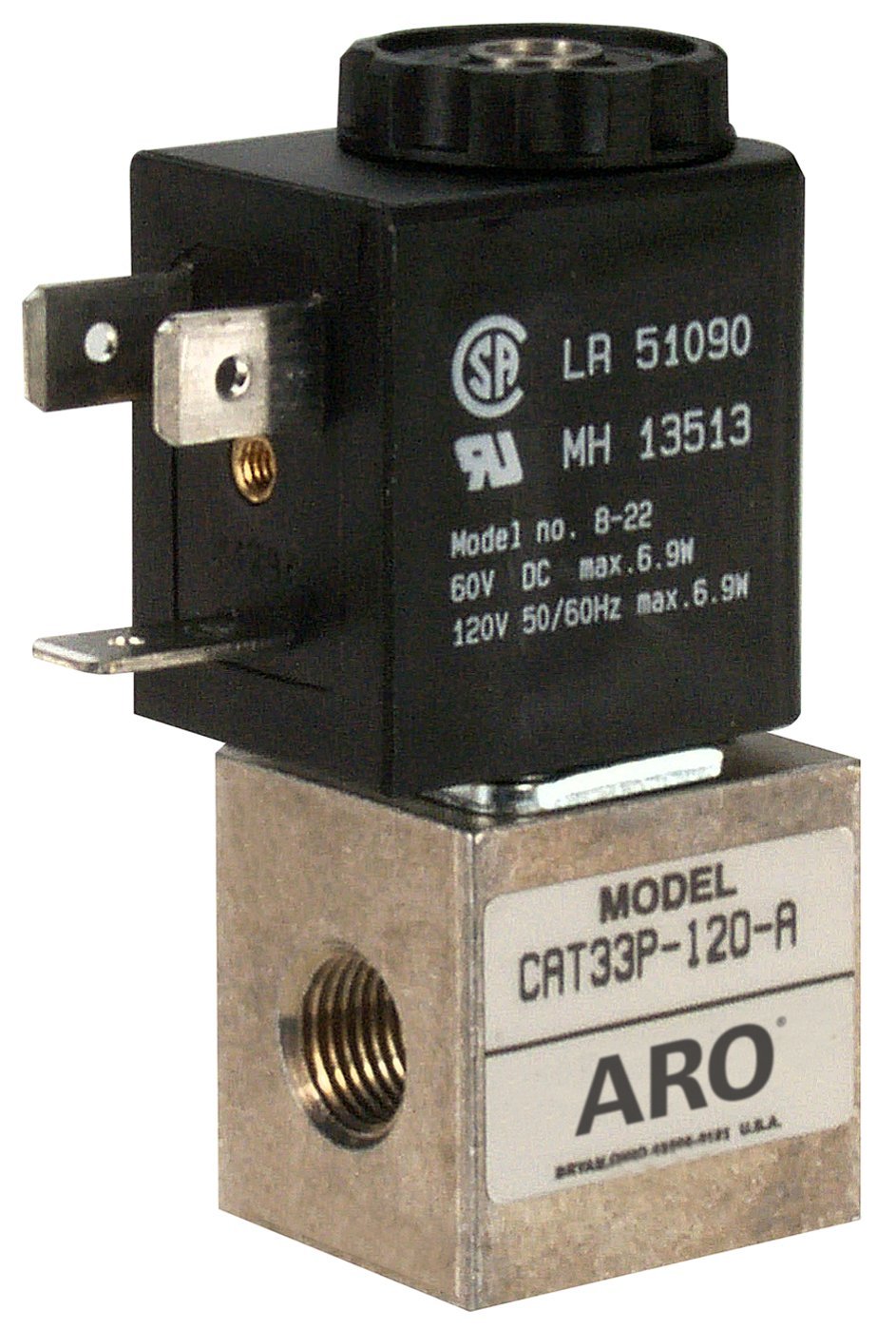 ARO CAT33P-120-A 3-Way 2 Position Solenoid Valve, 1/8