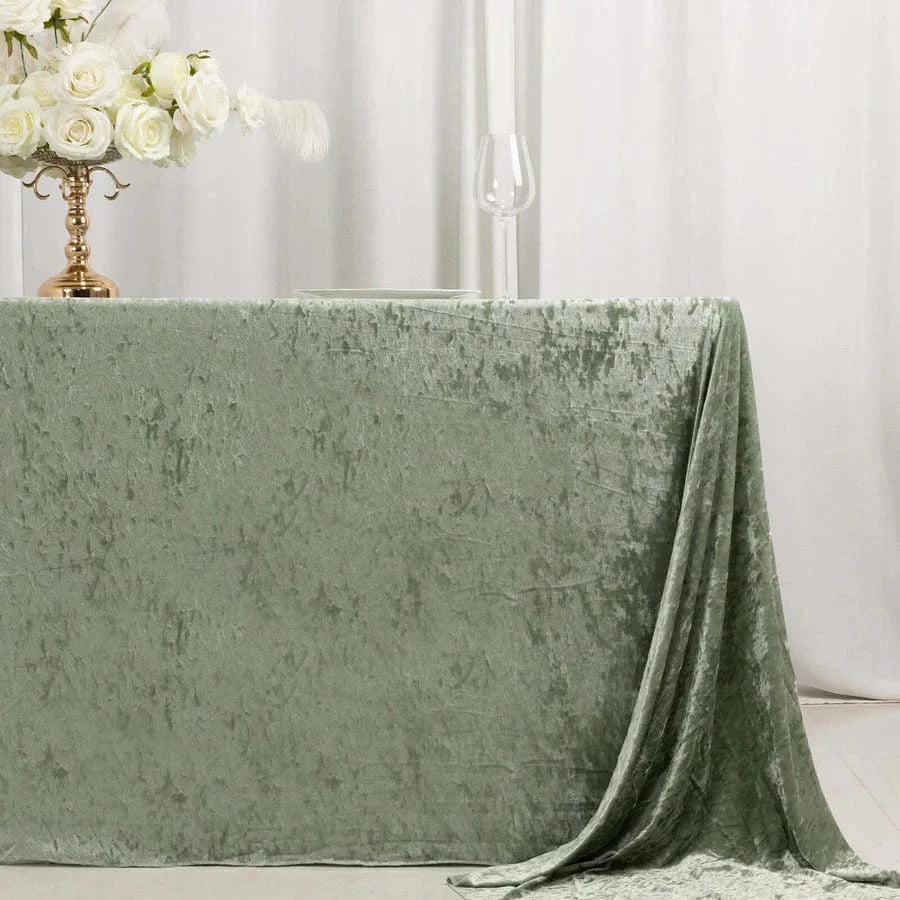 Premium Velvet Rectangular Tablecloth 90x156 Inches - Elegant Dining Table Cover for Weddings, Parties & Formal Events