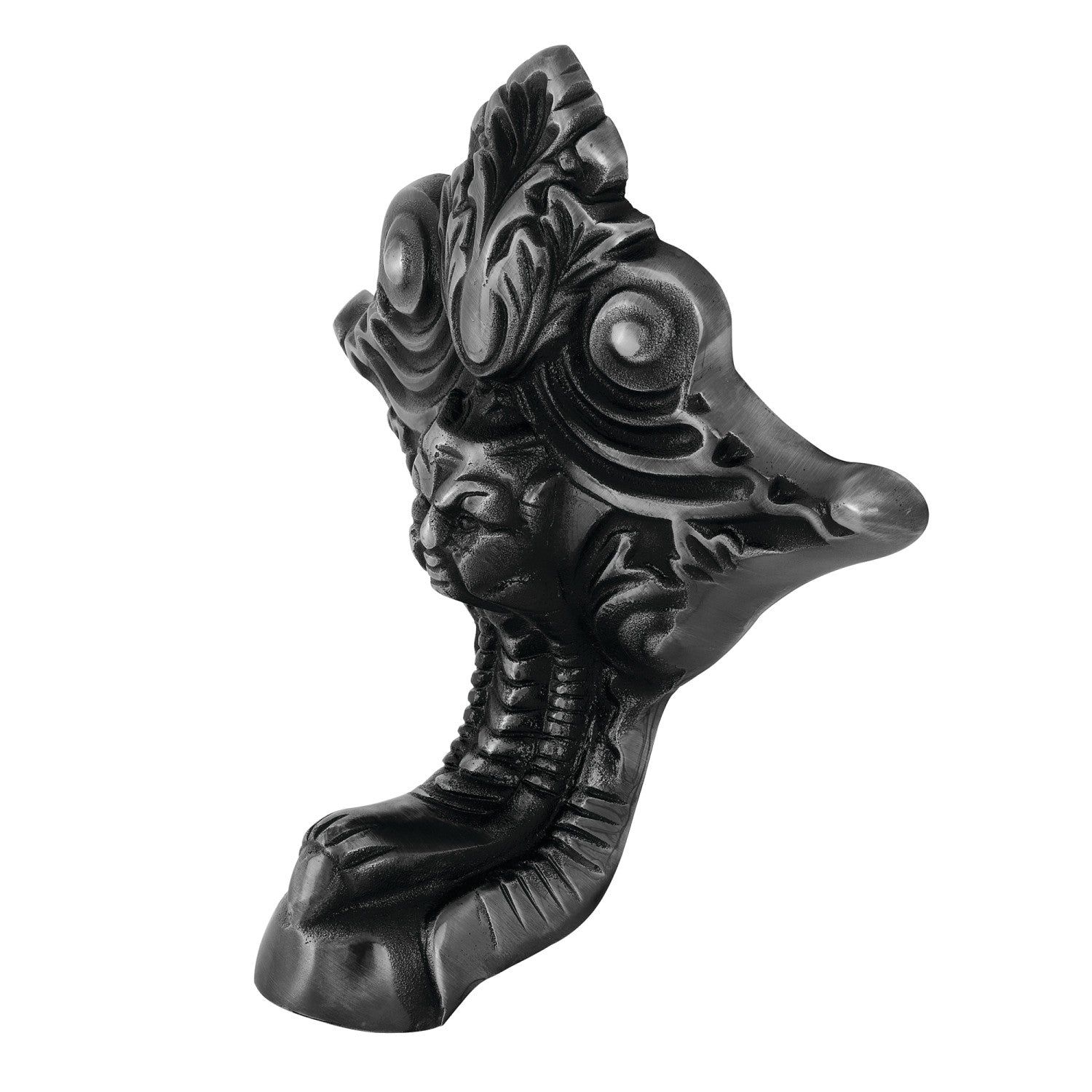 Aqua Eden VCTNL0 4-Piece Lion Paw Cast Iron Bathtub Feet Set in Matte Black - Vintage Style Clawfoot Tub Legs for Bathroom Decor & Home Renovation
