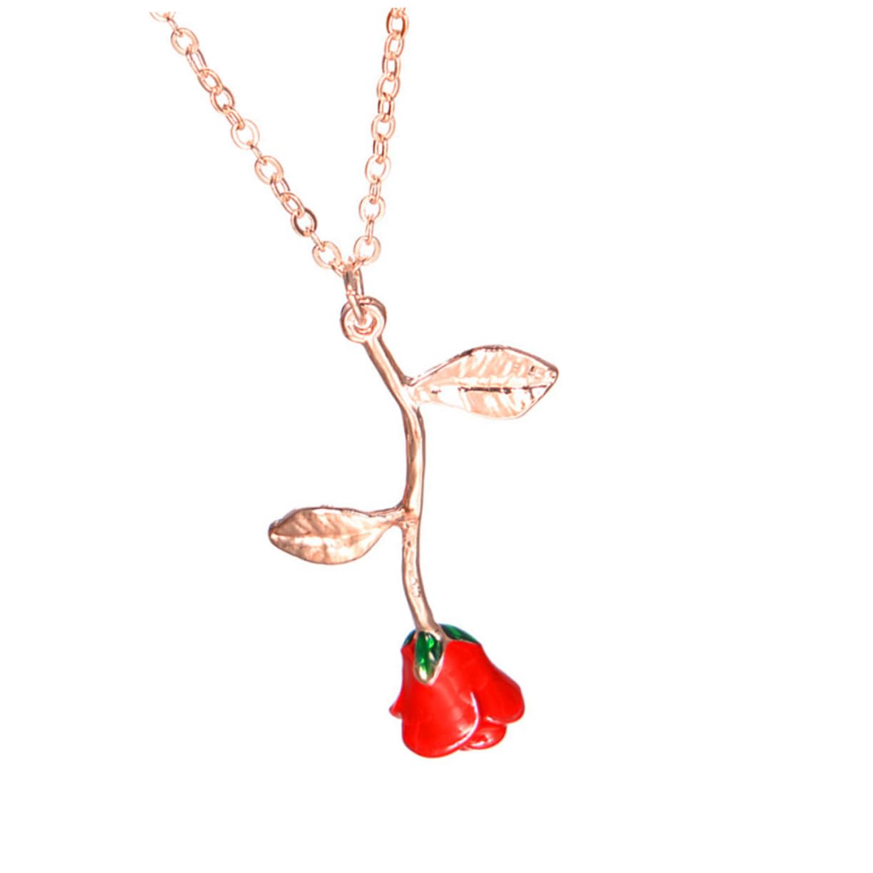 GALPADA 3-Piece Rose Gold Flower Choker Necklace Set for Women - Valentine's Day Gift, Romantic Date Jewelry, Wedding Accessory, Party Wear