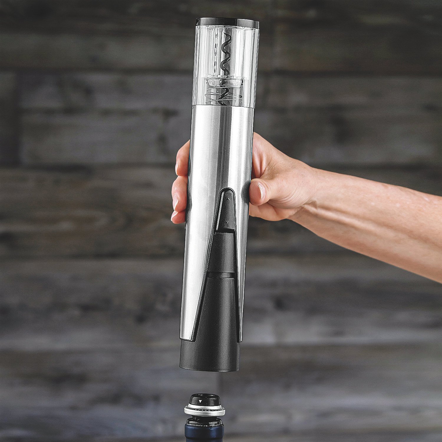 Premium 2-in-1 Electric Wine Bottle Opener & Preserver Set - Automatic Corkscrew with Vacuum Sealer & 7 Stainless Steel Accessories - Perfect for Home Bars, Dinner Parties & Wine Tasting Events