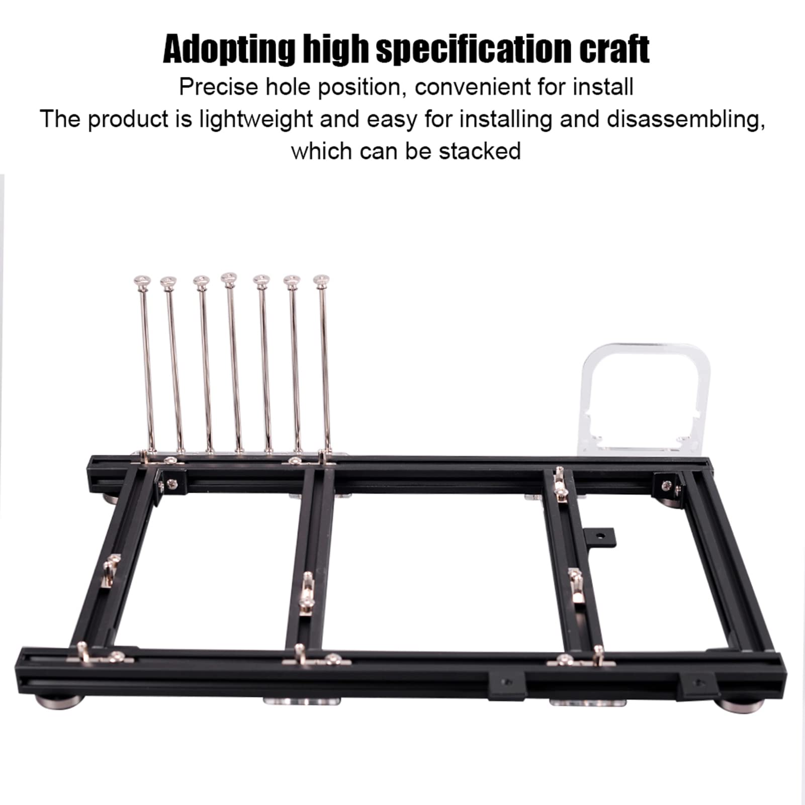 Aluminum Alloy Open Frame ATX PC Case - DIY Computer Test Bench for Overclocking | Supports ATX/MATX Motherboards | Perfect for Gaming Rigs & Hardware Testing