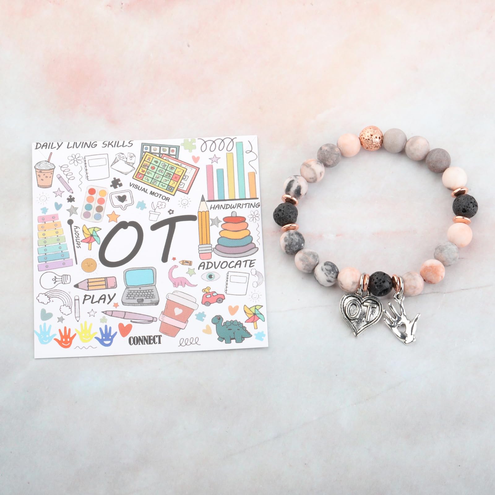 CHOORO Occupational Therapy Bracelet - Thoughtful OT Graduation Gift for Therapists & Students - Perfect for Medical Professionals & Healthcare Workers - Ideal for Celebrations, Appreciation & Daily Wear