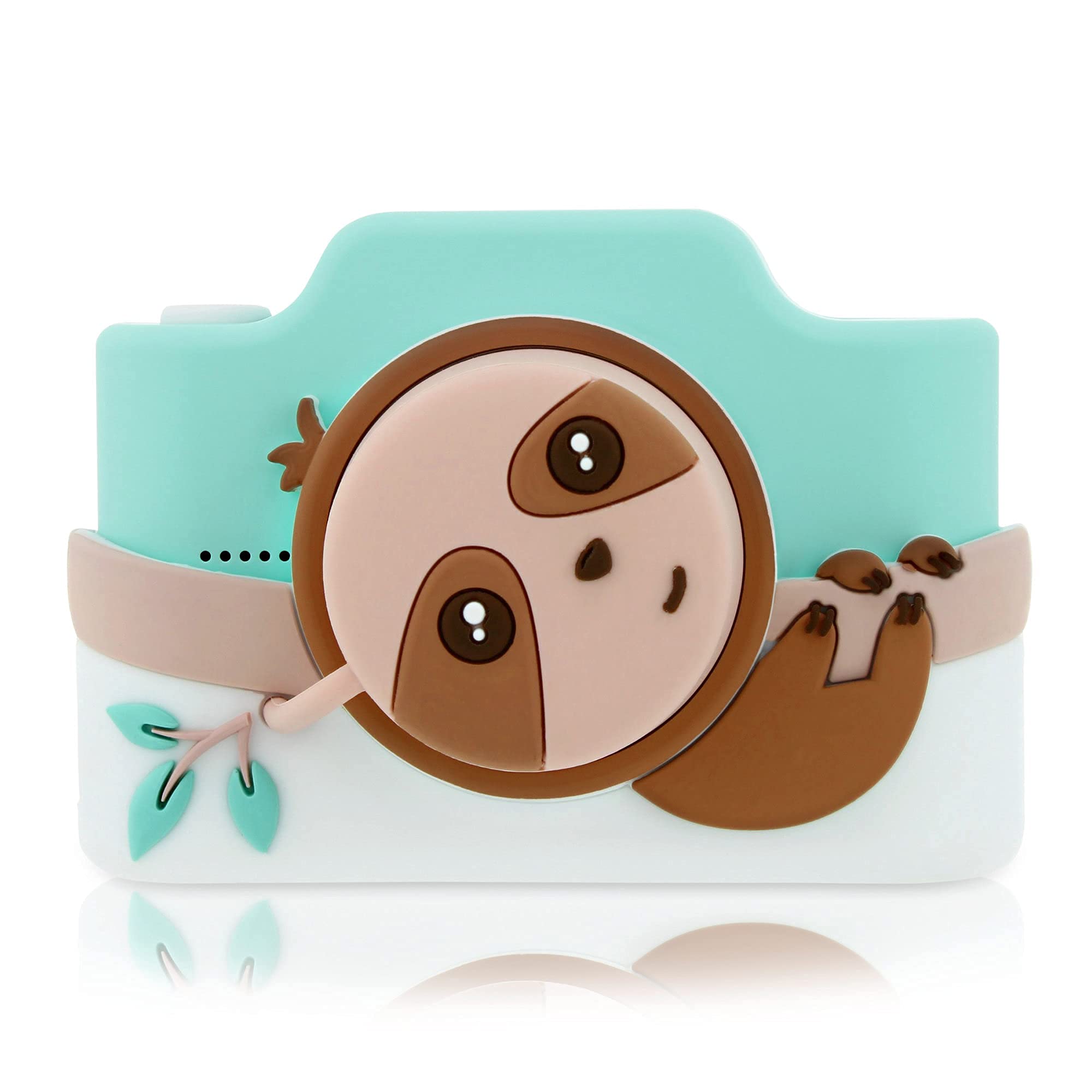 Kidamento K Zippy The Sloth Digital Camera for Kids with Protective Silicone Case - Children's Waterproof Camera Bundle - Perfect for Outdoor Adventures, Birthday Gifts & Travel Photography