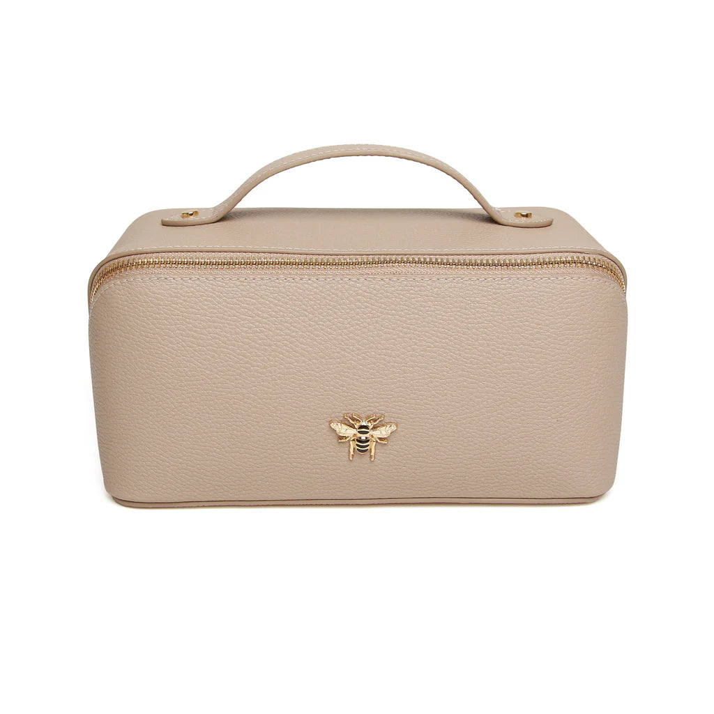 Alice Wheeler Professional Makeup Train Case - Durable Cosmetic Organizer with Stone Design for Travel & Salon Use
