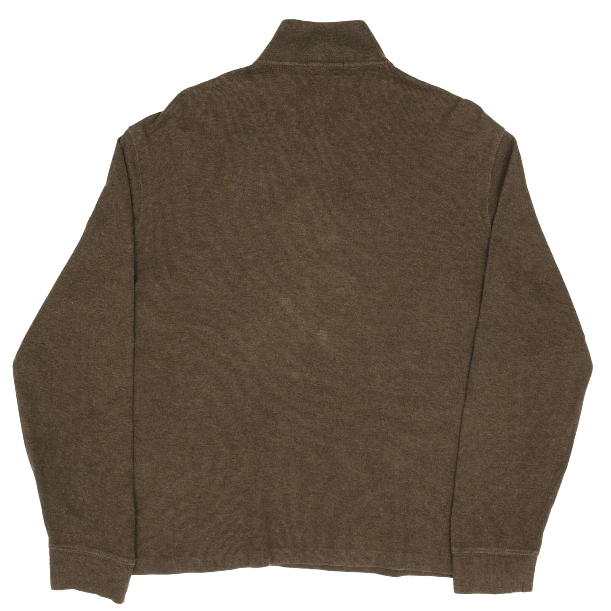 Ralph Lauren Men's Olive Green Quarter Zip Sweater - Size Large - Casual & Office Wear for Men