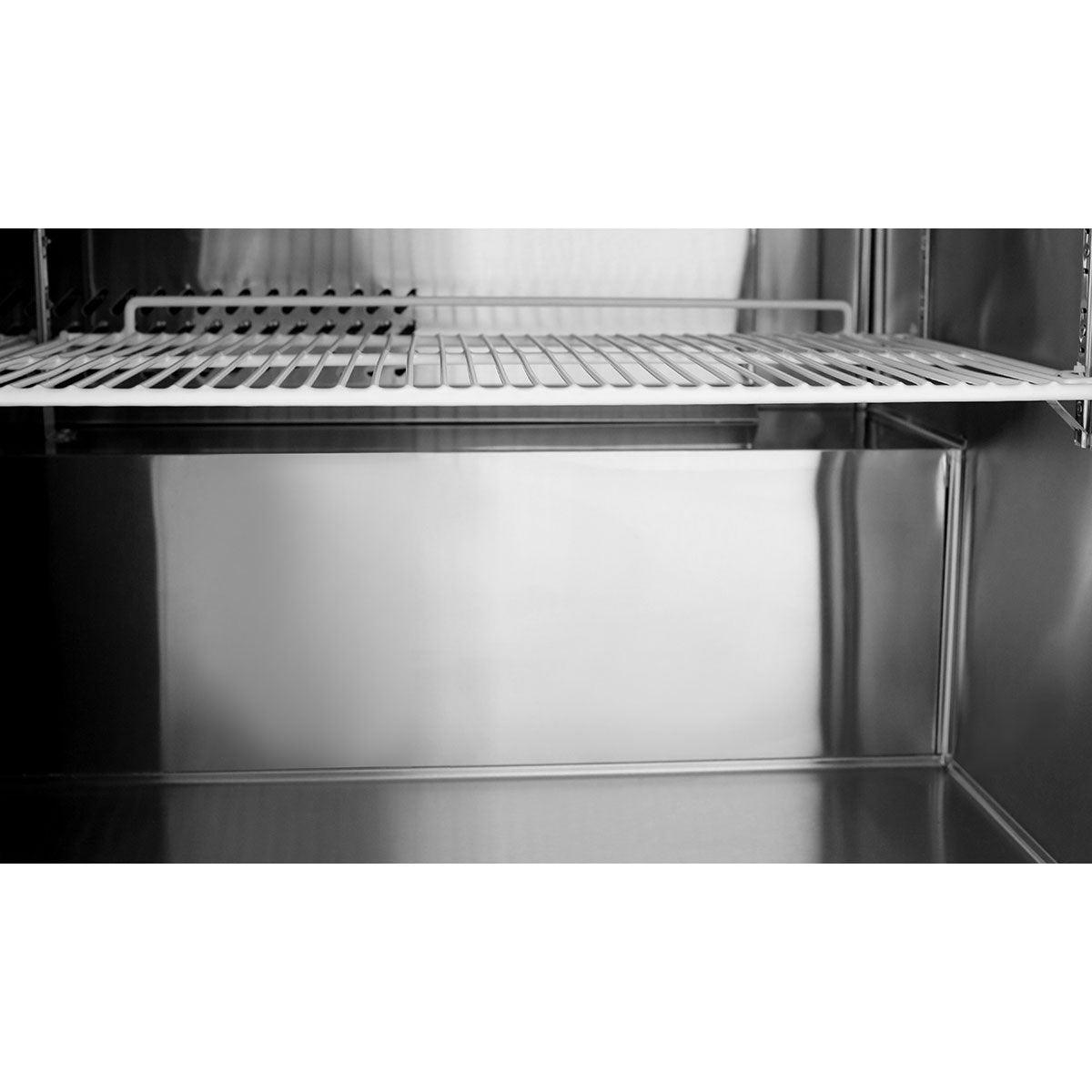 Atosa MGF8403 60-Inch 2-Door Undercounter Commercial Refrigerator - 17.2 Cu. Ft. Capacity - Perfect for Restaurants, Cafes, and Bars - Energy Efficient & Space-Saving Design