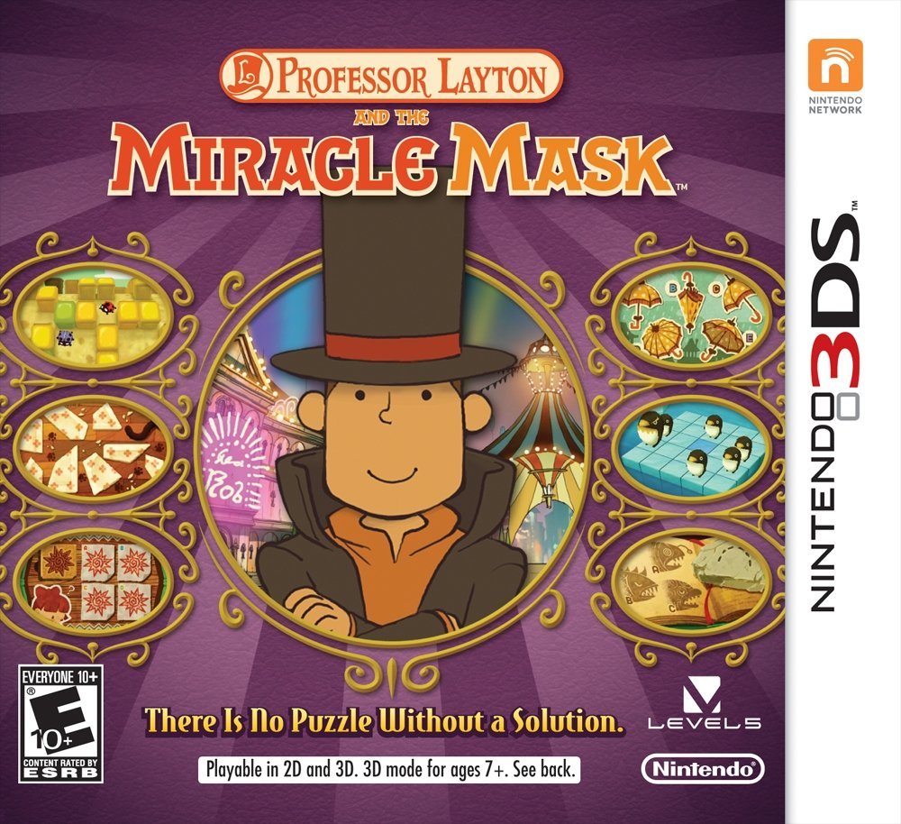 Professor Layton and The Miracle Mask - Nintendo 3DS Game (Renewed) | Puzzle Adventure for Kids & Adults | Perfect for Travel & Family Game Nights