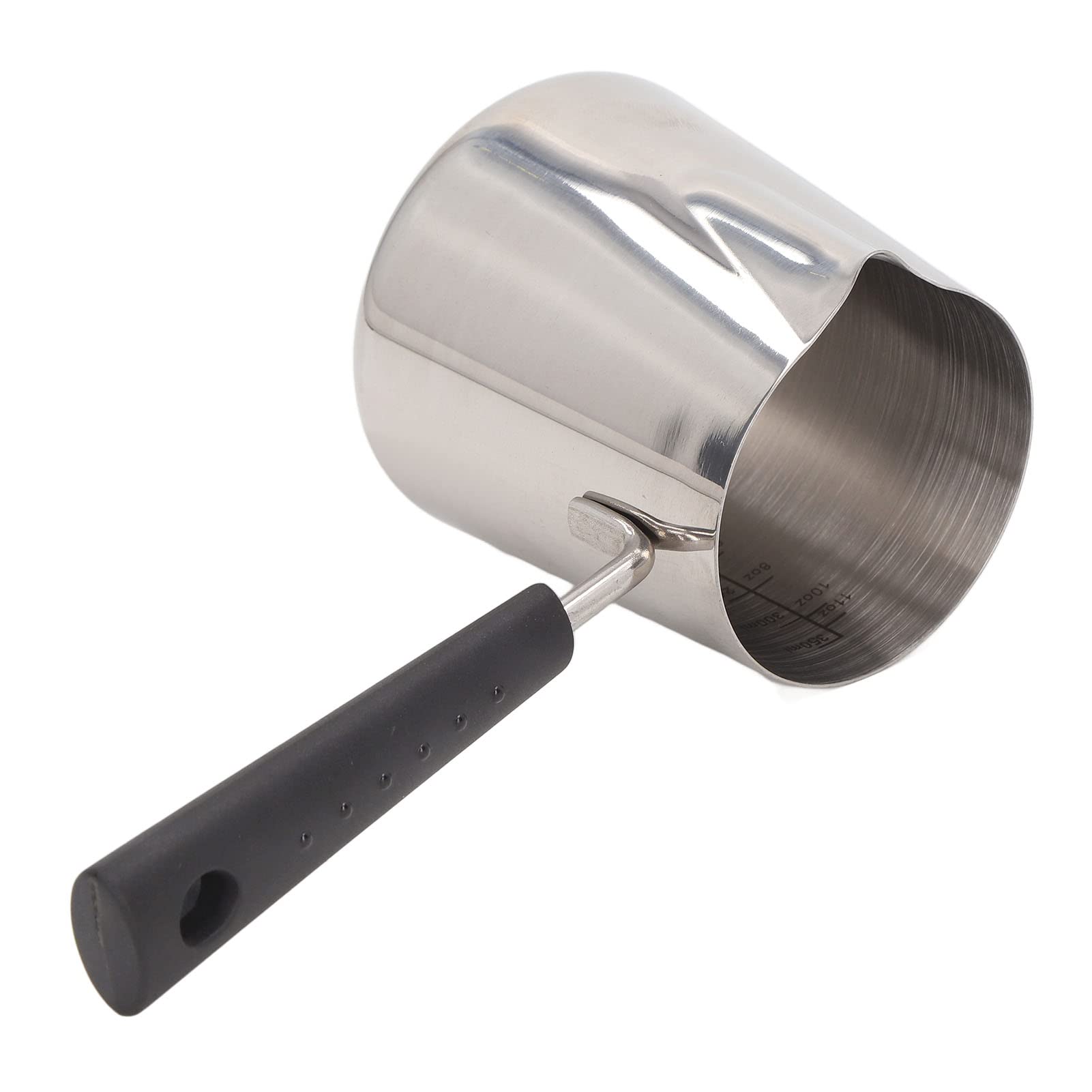 900ML Turkish Coffee Pot & Milk Warmer - Stainless Steel Coffee Decanter with Long Handle for Frothing & Heating Milk - Perfect for Turkish Coffee, Latte, Cappuccino & Hot Chocolate at Home or Café